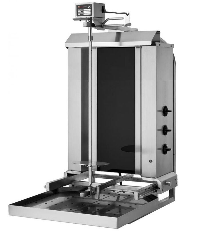 El Kebabgrill - 5,40 kW - max. 40 kg - inkl. 2 flügeltürer