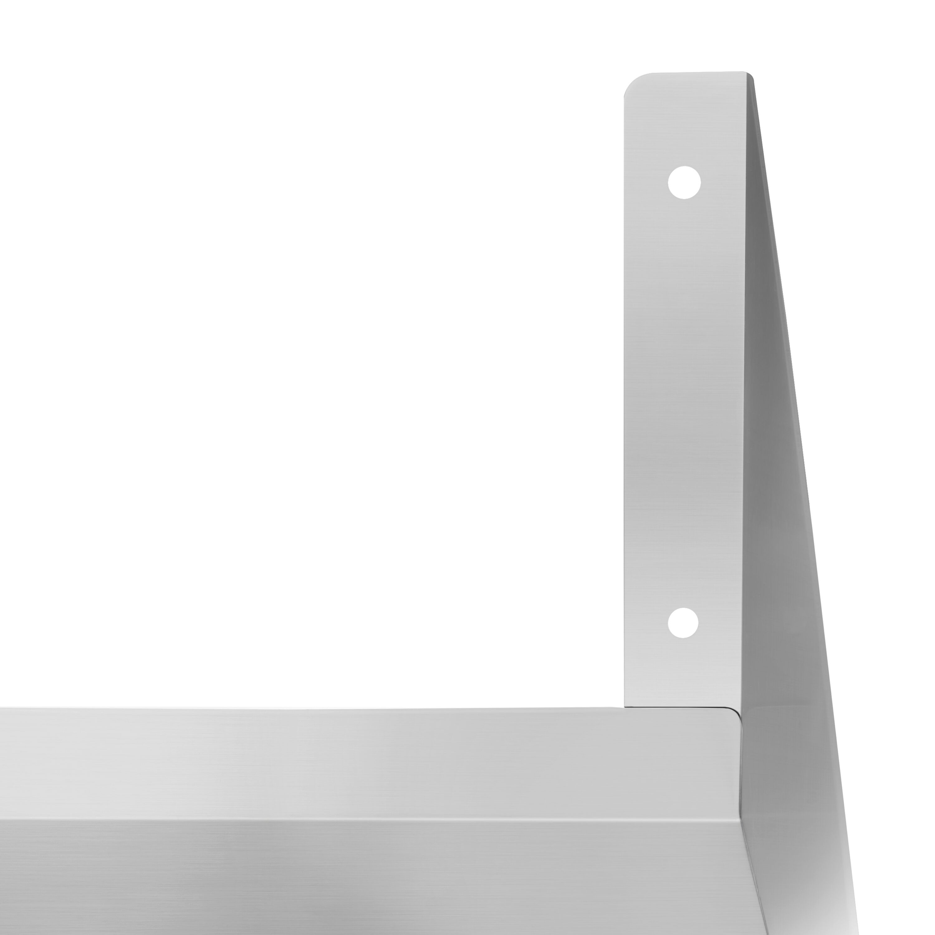 Étagère murale en inox pour Bacs GN 4x GN 1/6 - 800x300mm - 1 niveaux - incl. glissières pour bacs GN