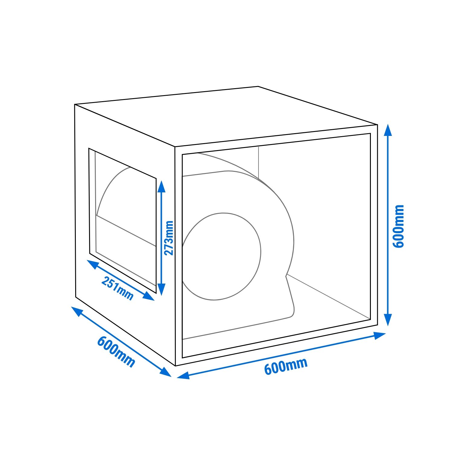 Caisson de ventilation - Ventilateur caisson pour hotte - 3500m³/h - 230V Monophasé