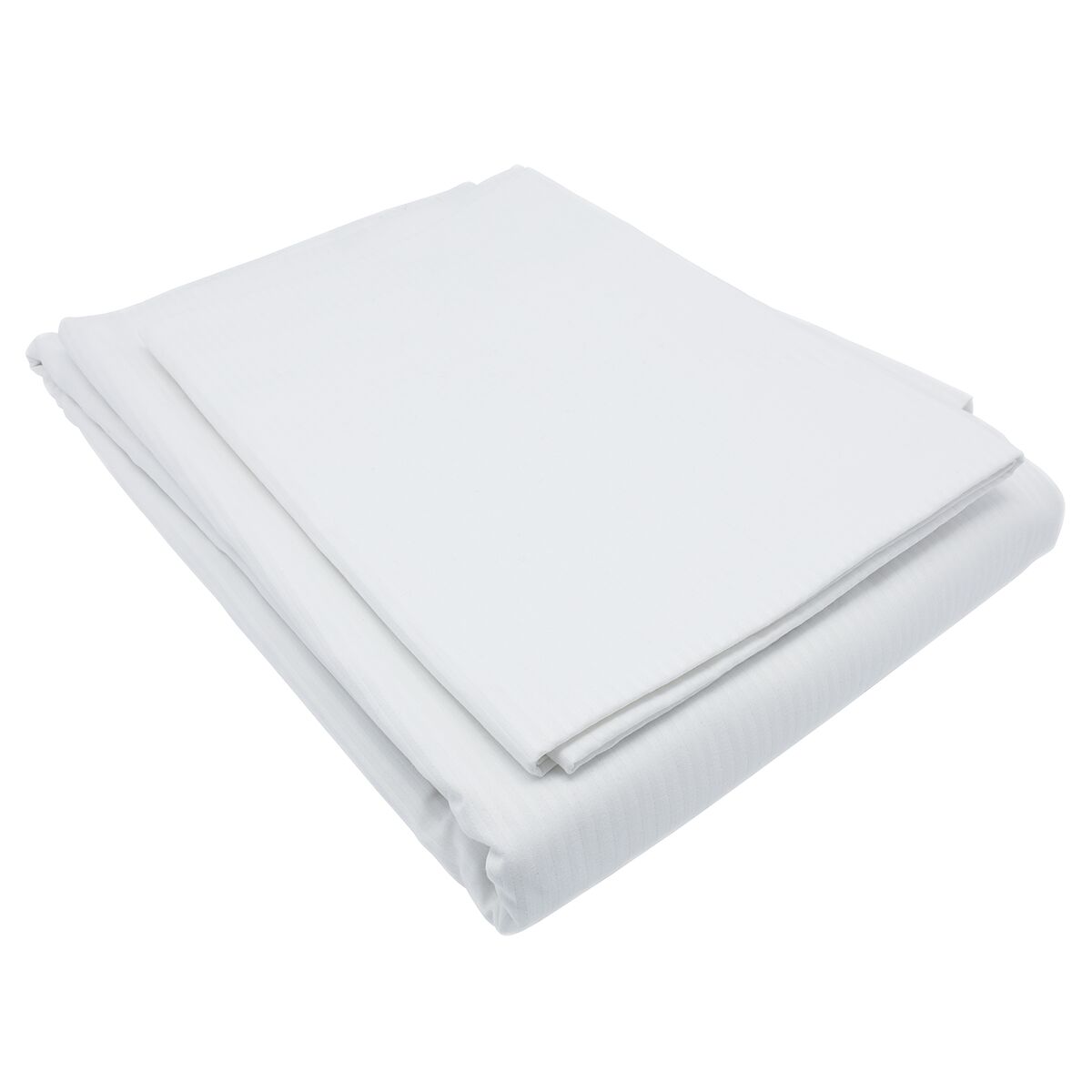 (10 pcs) Couvre-lit en damas Linz - 140x210cm - Blanc