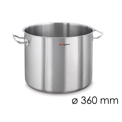 Çorba tenceresi - Paslanmaz Çelik - 29,5L - Ø360mm - Yükseklik: 290mm - İndüksiyon uyumlu