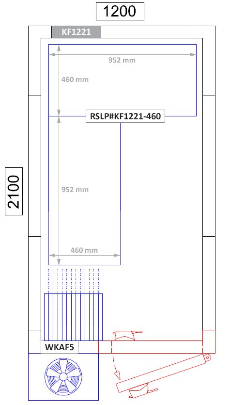 Rayonnage modulaire en aluminium - 1070x460mm - Capacité de charge:600kg