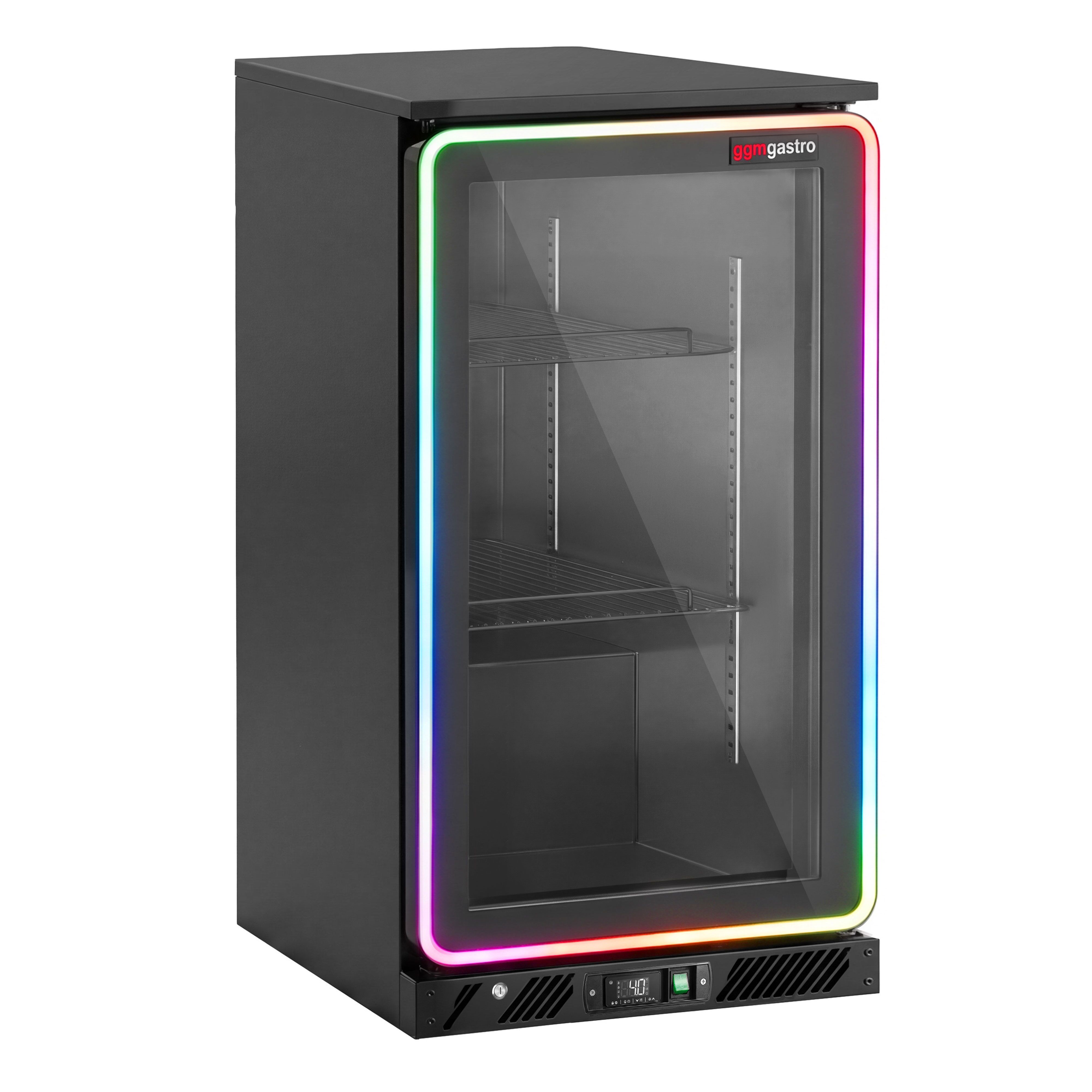 Bar fridge – 600mm – 130 litres – with 1 LED glass hinged door