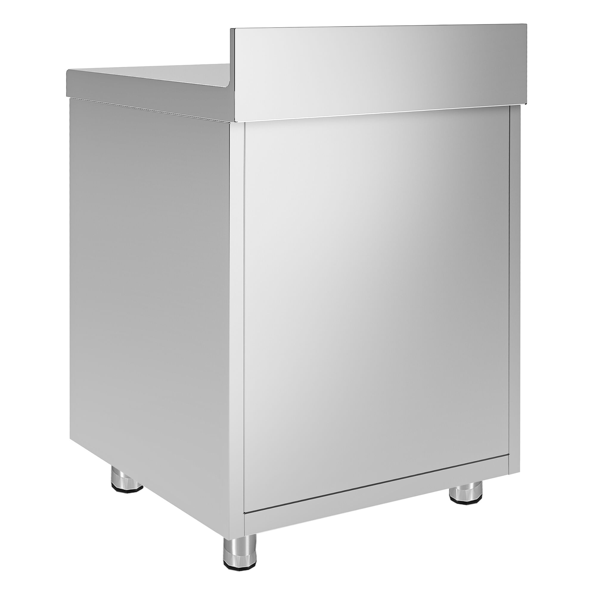 Szafka robocza ze stali nierdzewnej - 647x600mm - z 3 szufladami, z rantem