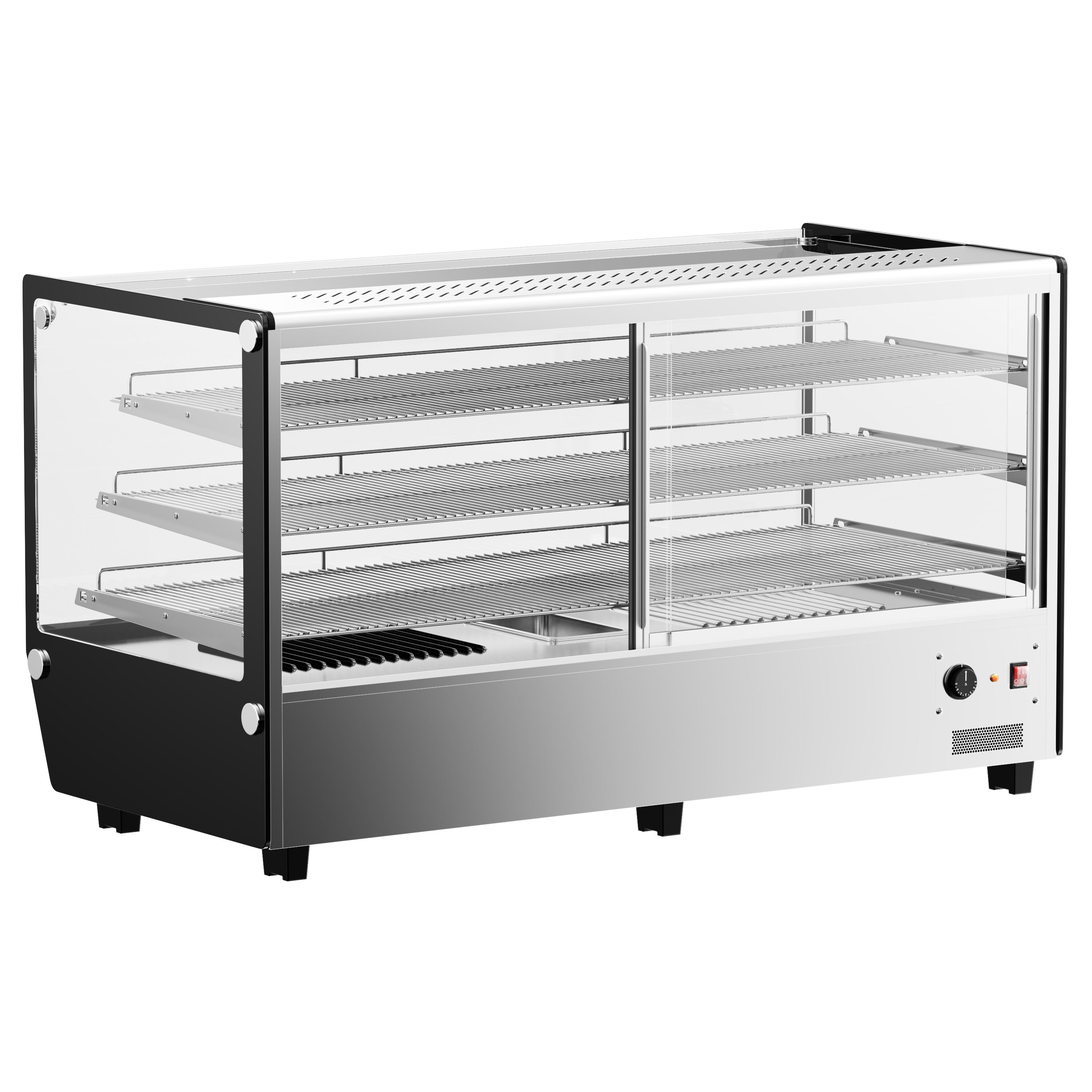 Vitrine chauffante – 1219 mm – 1,8 kW – avec 3 étagères