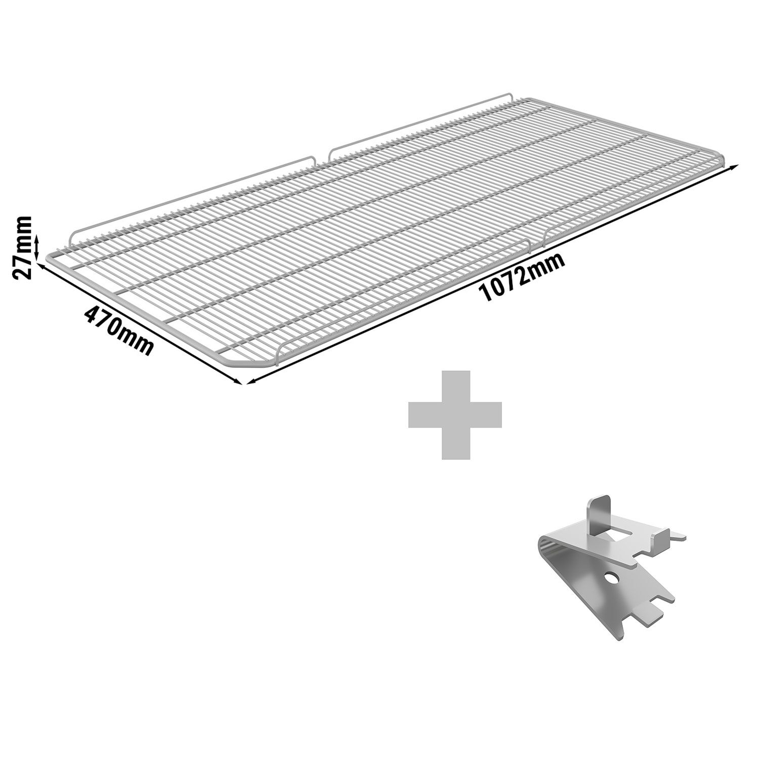 Plastic-Coated Support Shelf - incl. 4 Brackets - fits GK1200UG
