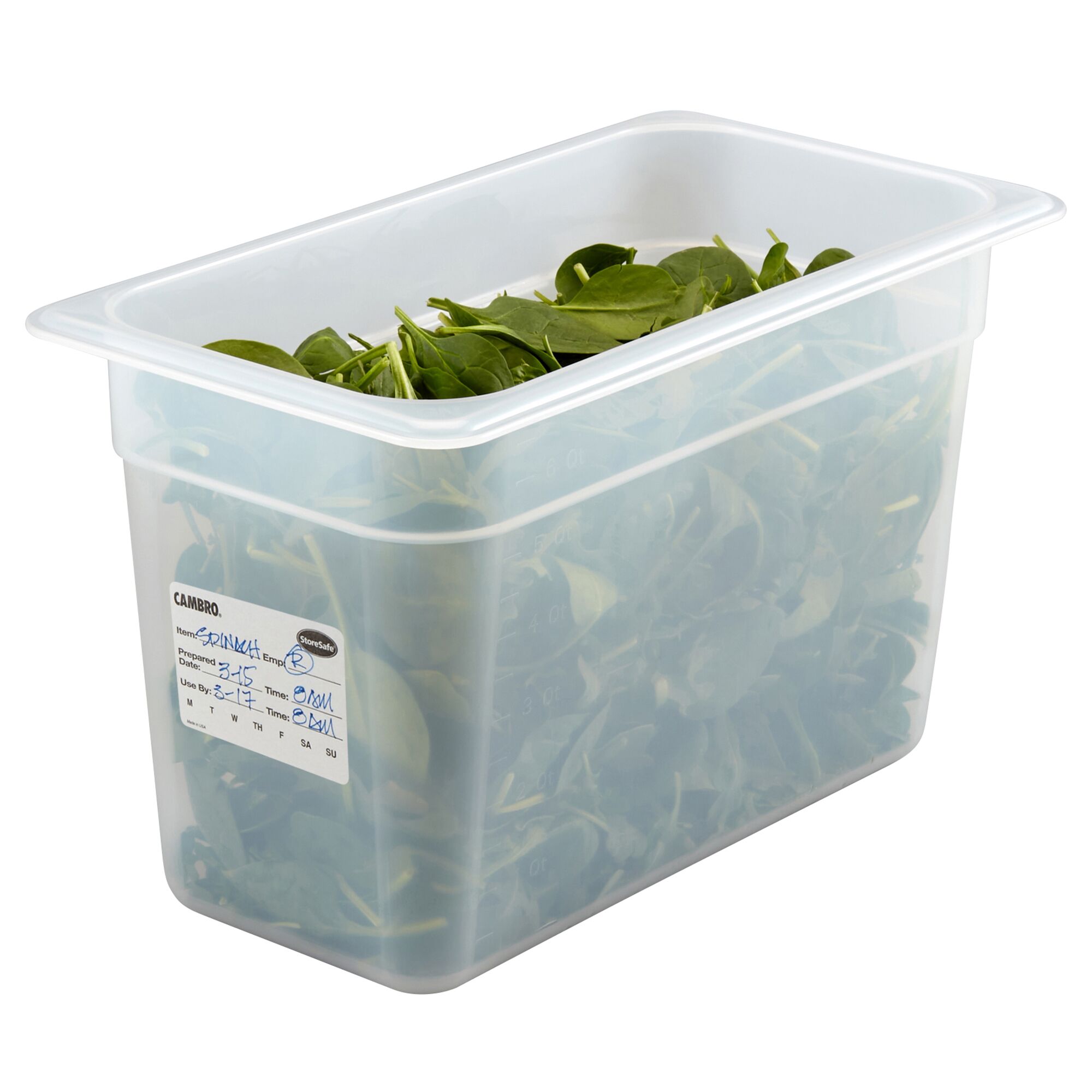 (24 rolls) CAMBRO | StoreSafe® Dissolvable Food Rotation Labels – 250 labels/roll – -40°C to 93°C