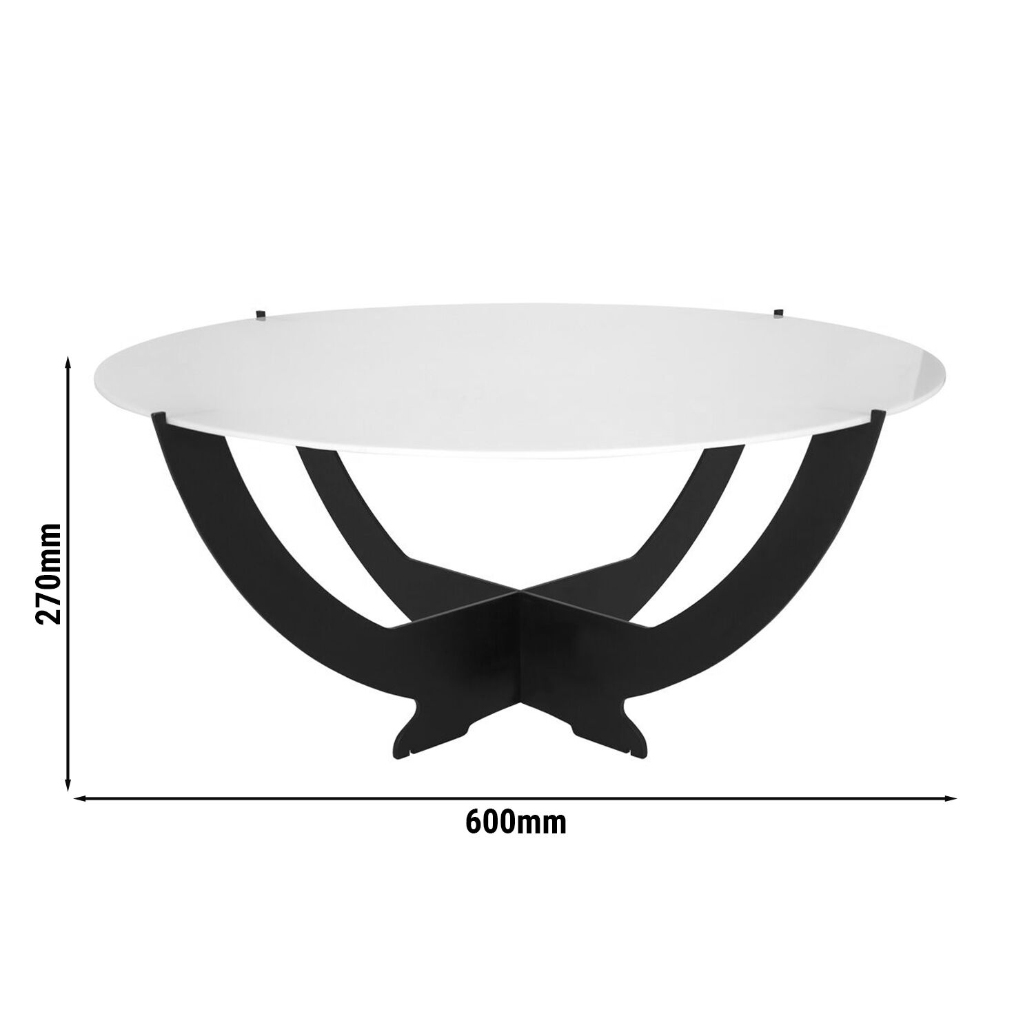Buffet Stand - Octopus - Powder-coated stainless steel - Black - round - Height: 270mm