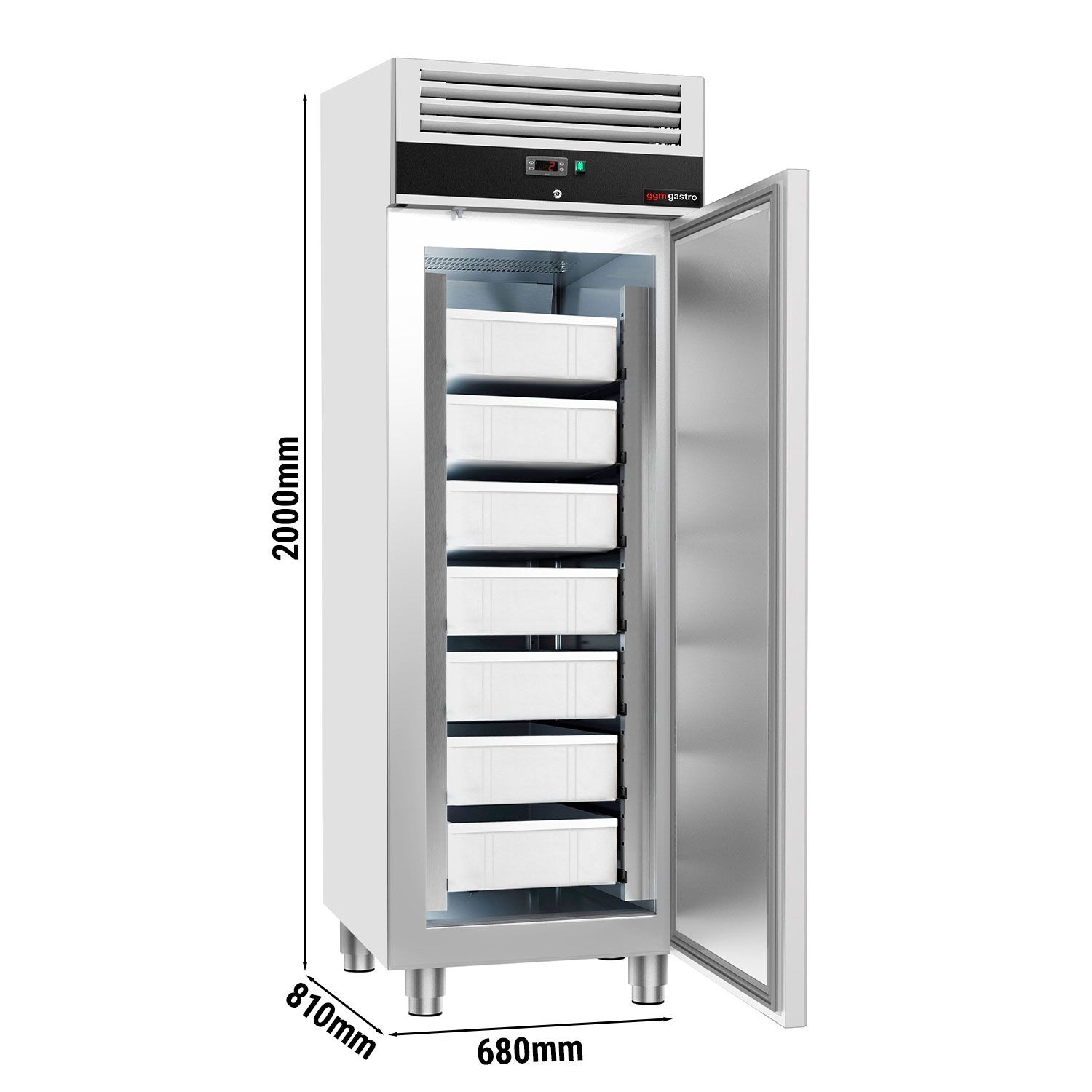 Réfrigérateur à poisson inox ECO – EN 600x400 – 600 litres – avec 1 porte