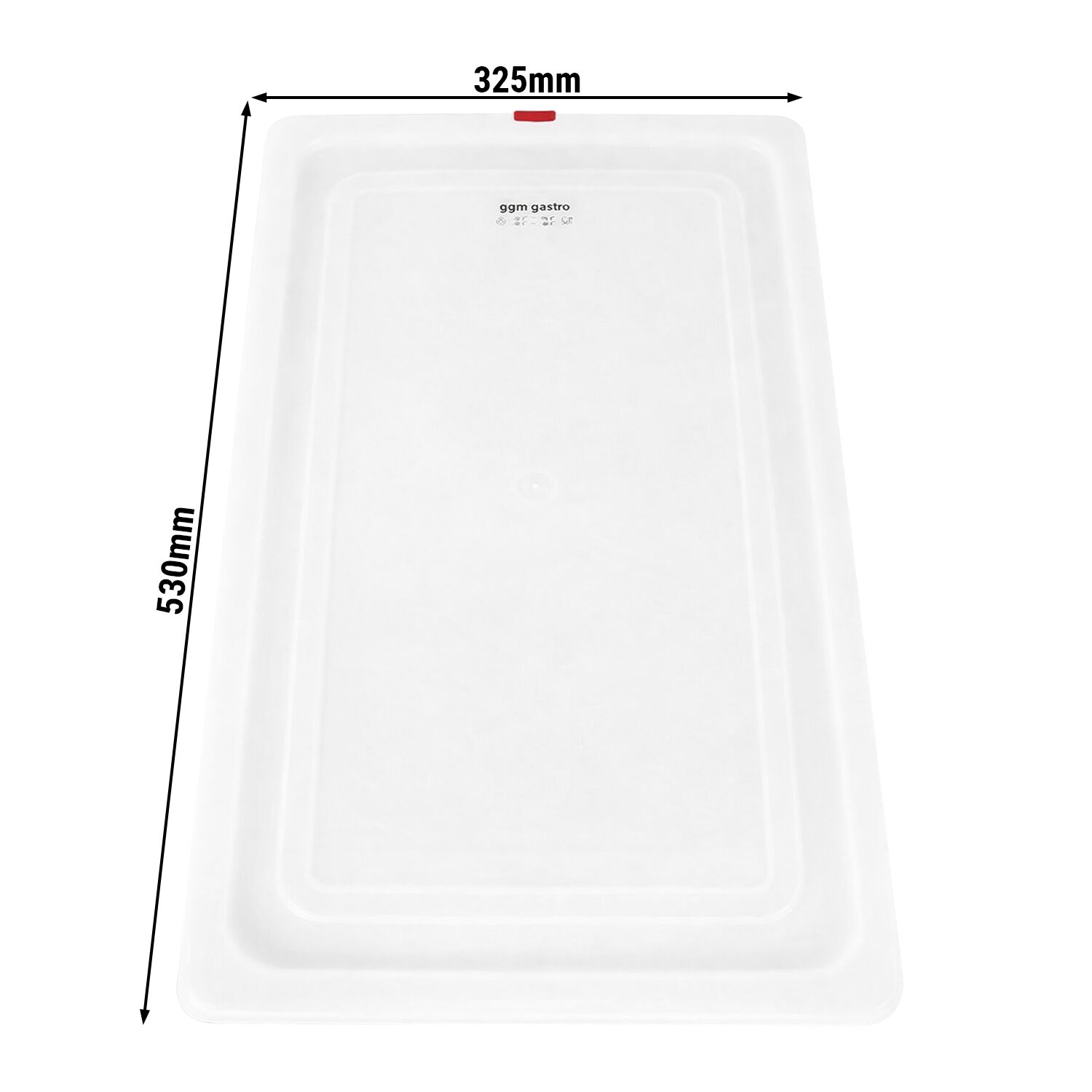 (6 pièces) Couvercle GN en Polypropylène 1/1 - Transparent - 530 x 325 mm - Hauteur: 13 mm
