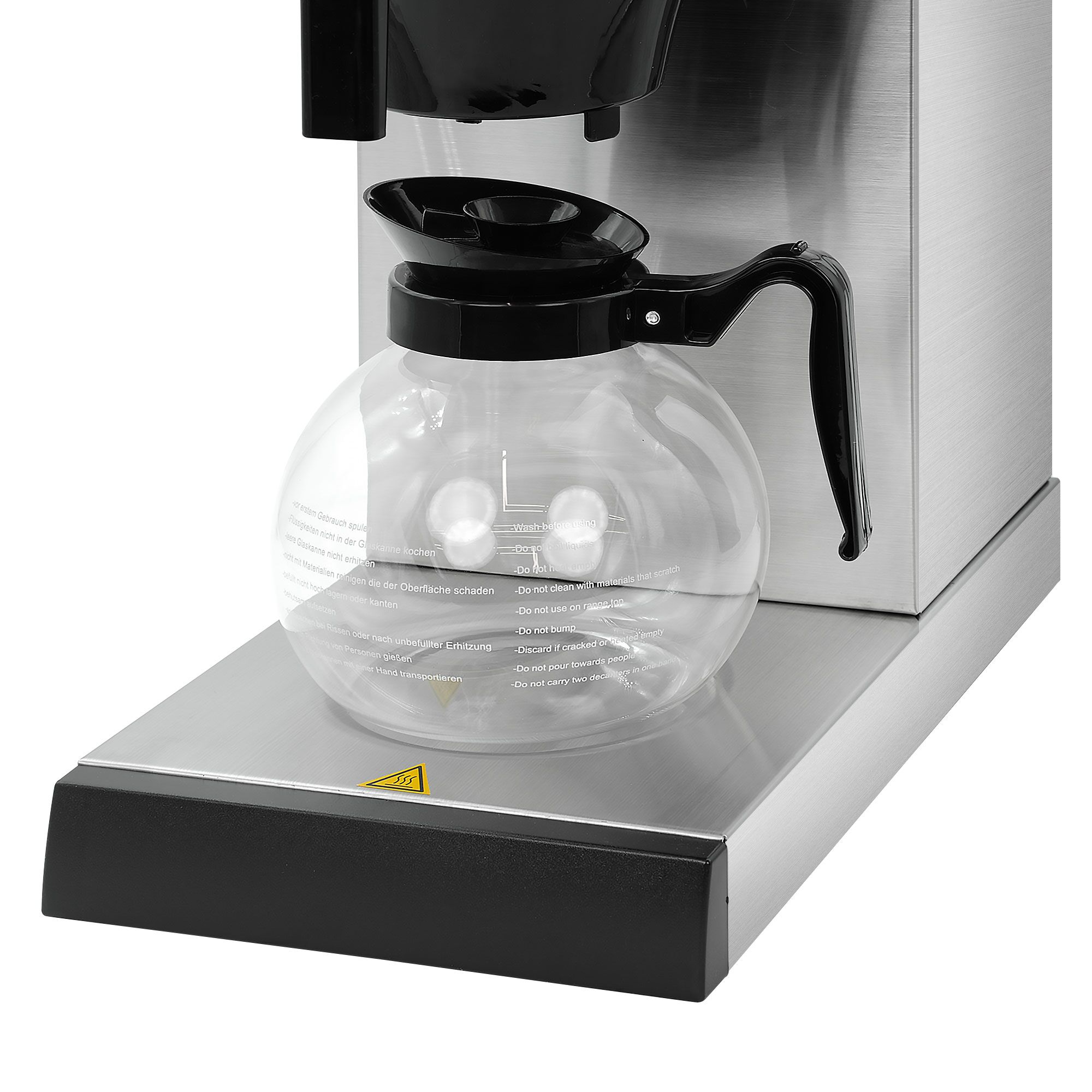 Machine à café filtre - 1,8 litre - avec 2 plaques chauffantes - incl. carafe en verre