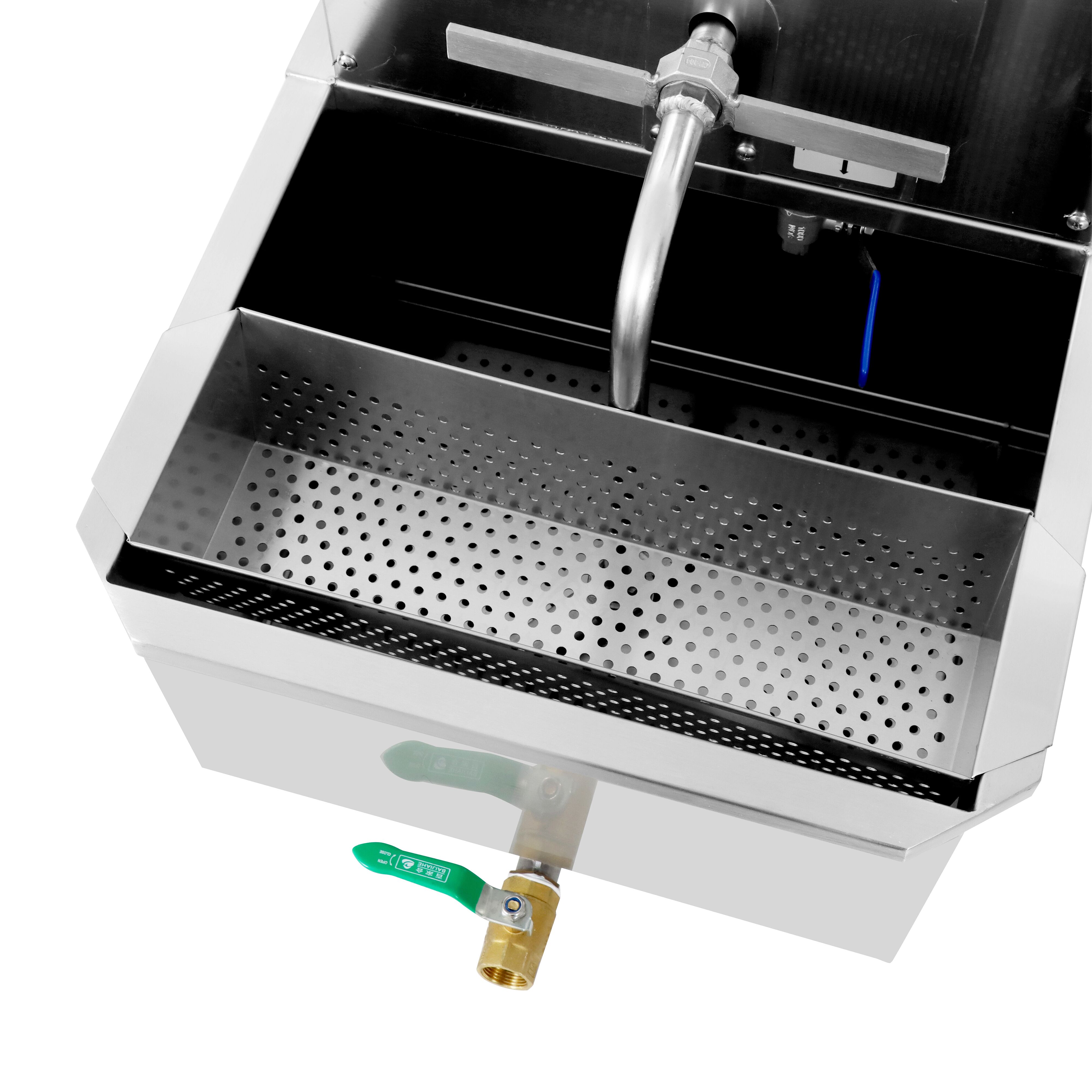 Filtre à huile de friture avec robinet de vidange – 48 litres/minute – 550 watts
