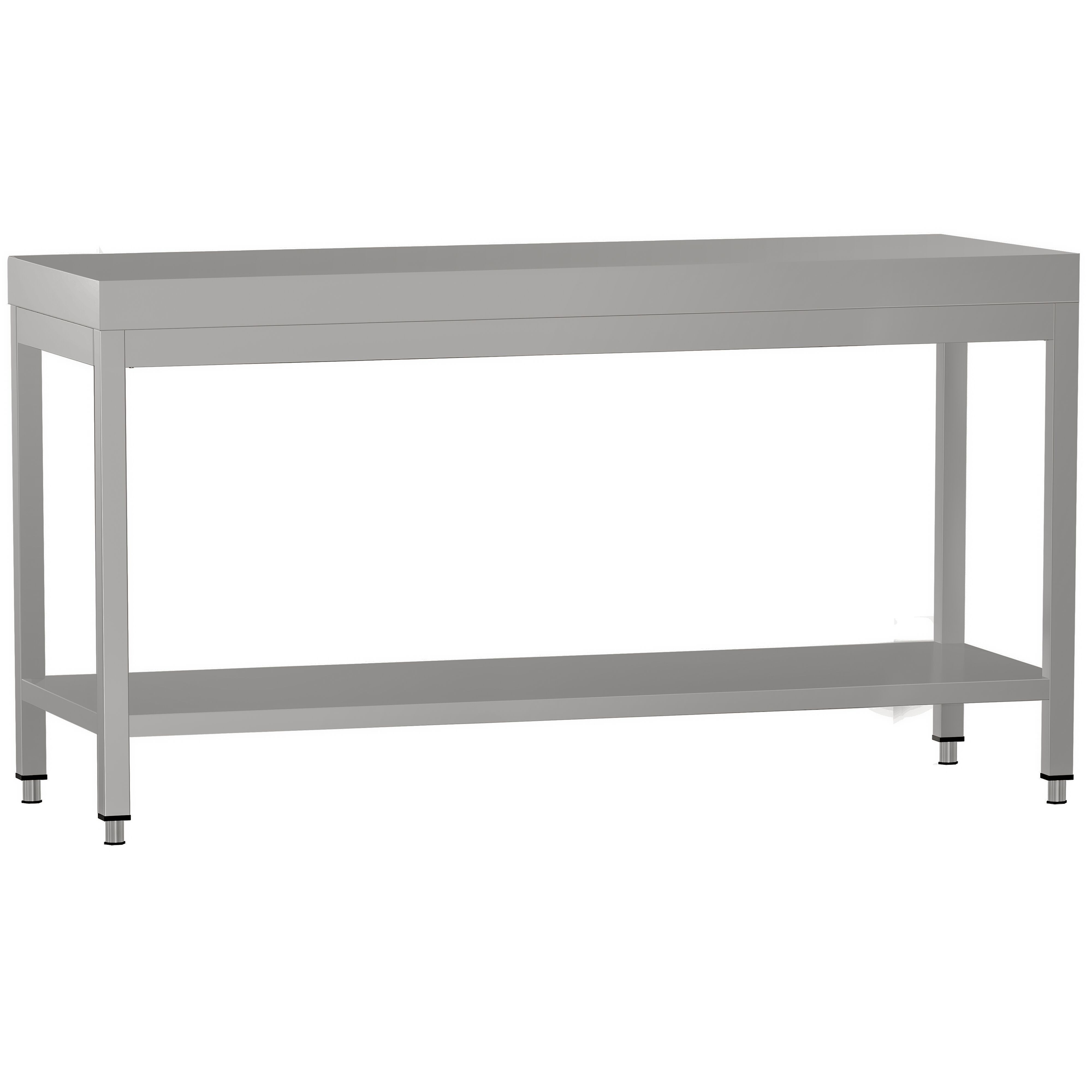 Table de travail en inox ECO – 2000 × 600 mm – avec tablette inférieure