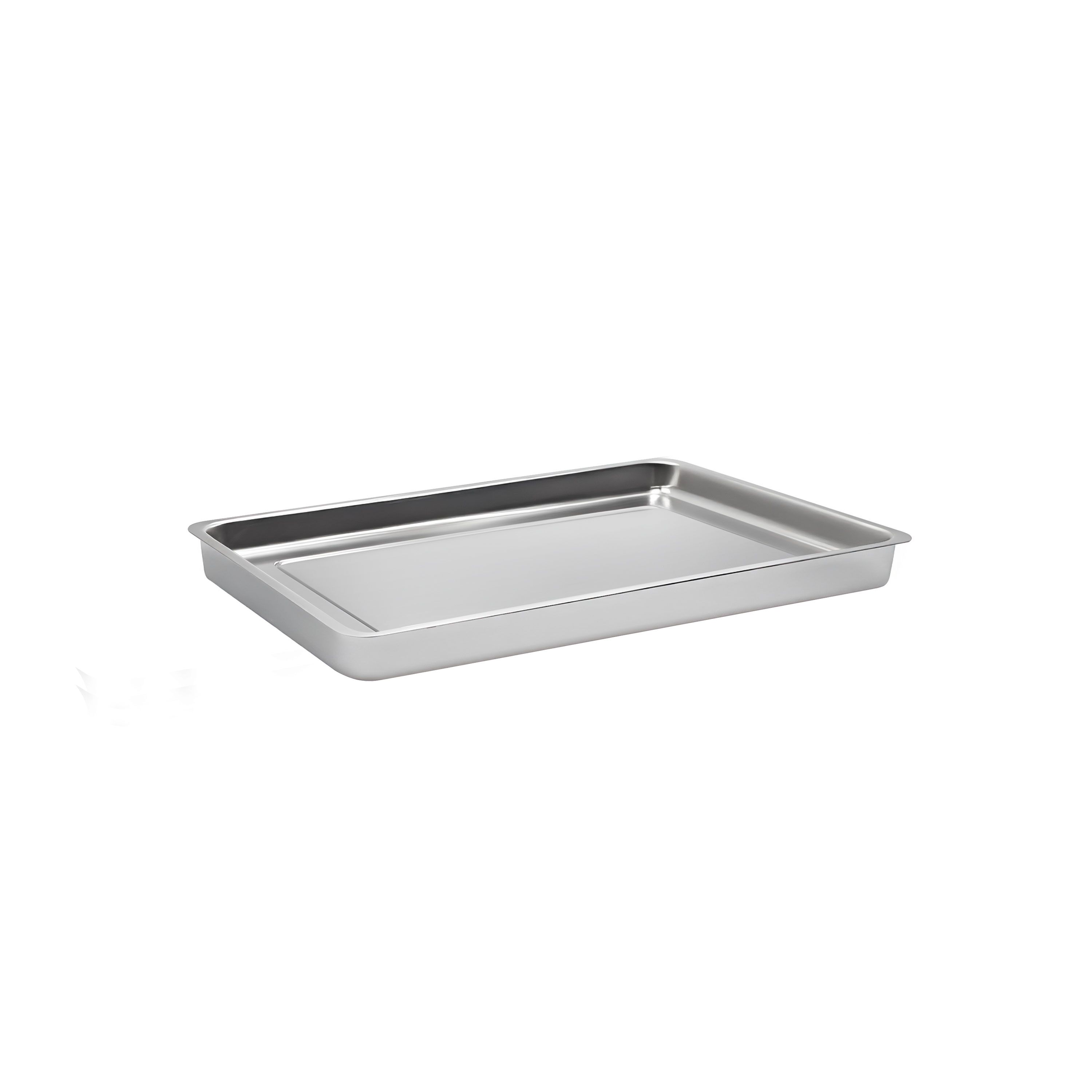 Plateau de service avec rebord - Acier inoxydable - avec rebord - rectangulaire - 393x268x70mm - Hauteur : 70mm