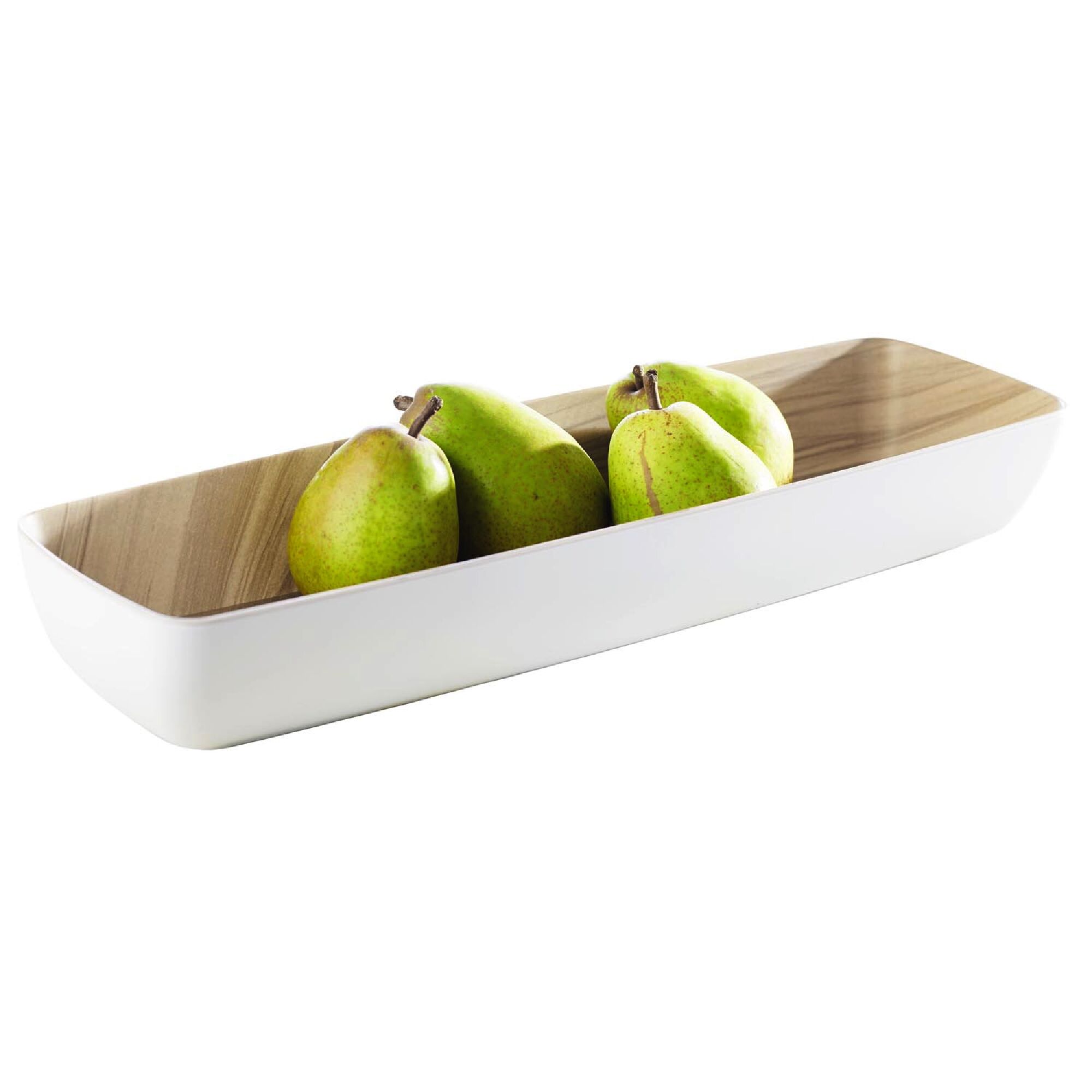 (6 pcs) Bac GN 2/4 - FRIDA - Acrylique - 3,65L - rectangulaire - 530x162mm - Profondeur : 75mm - Blanc/Beige