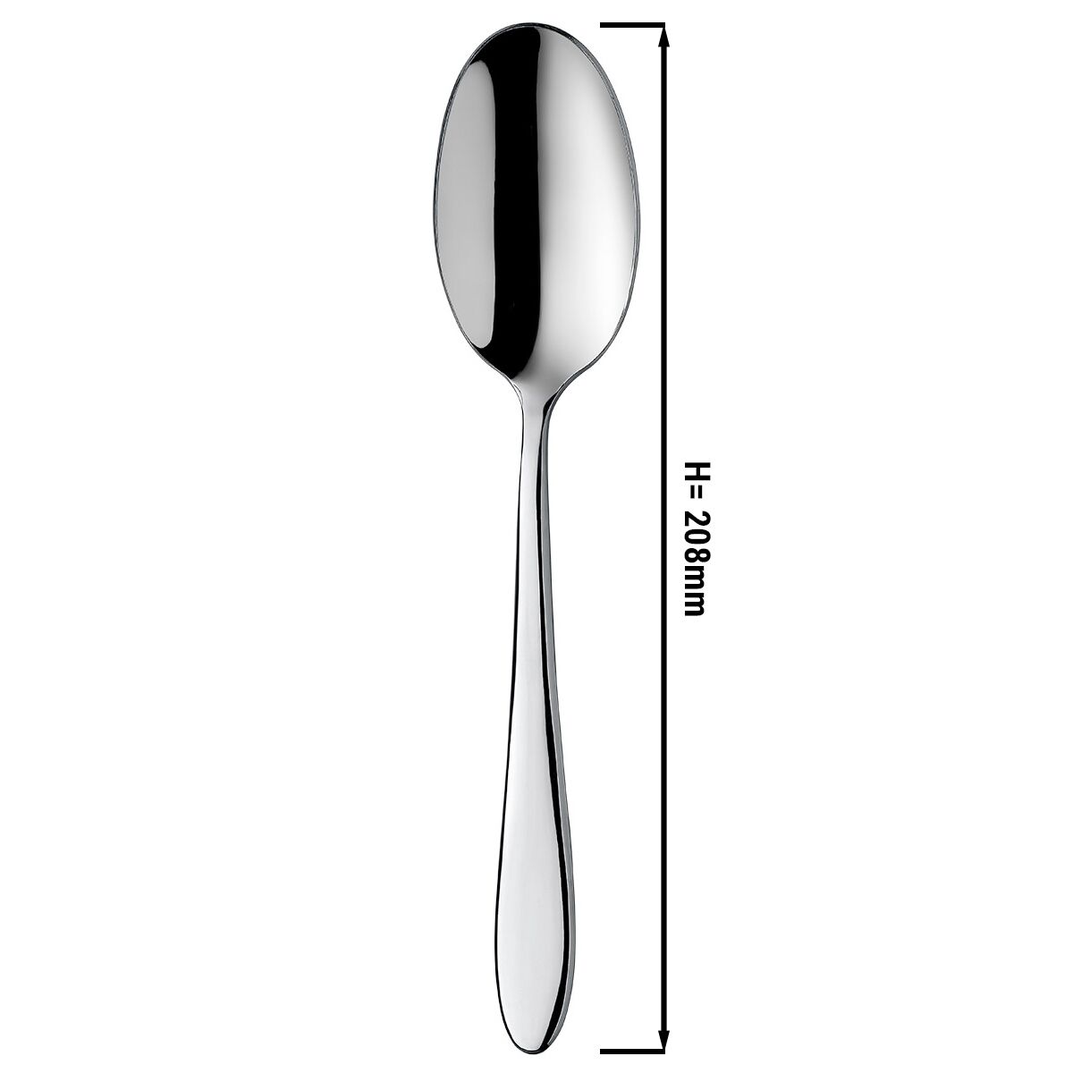 (12 pcs) Cuillère à soupe Leandro - Acier inoxydable 18/10 - 208mm - 12 pièces