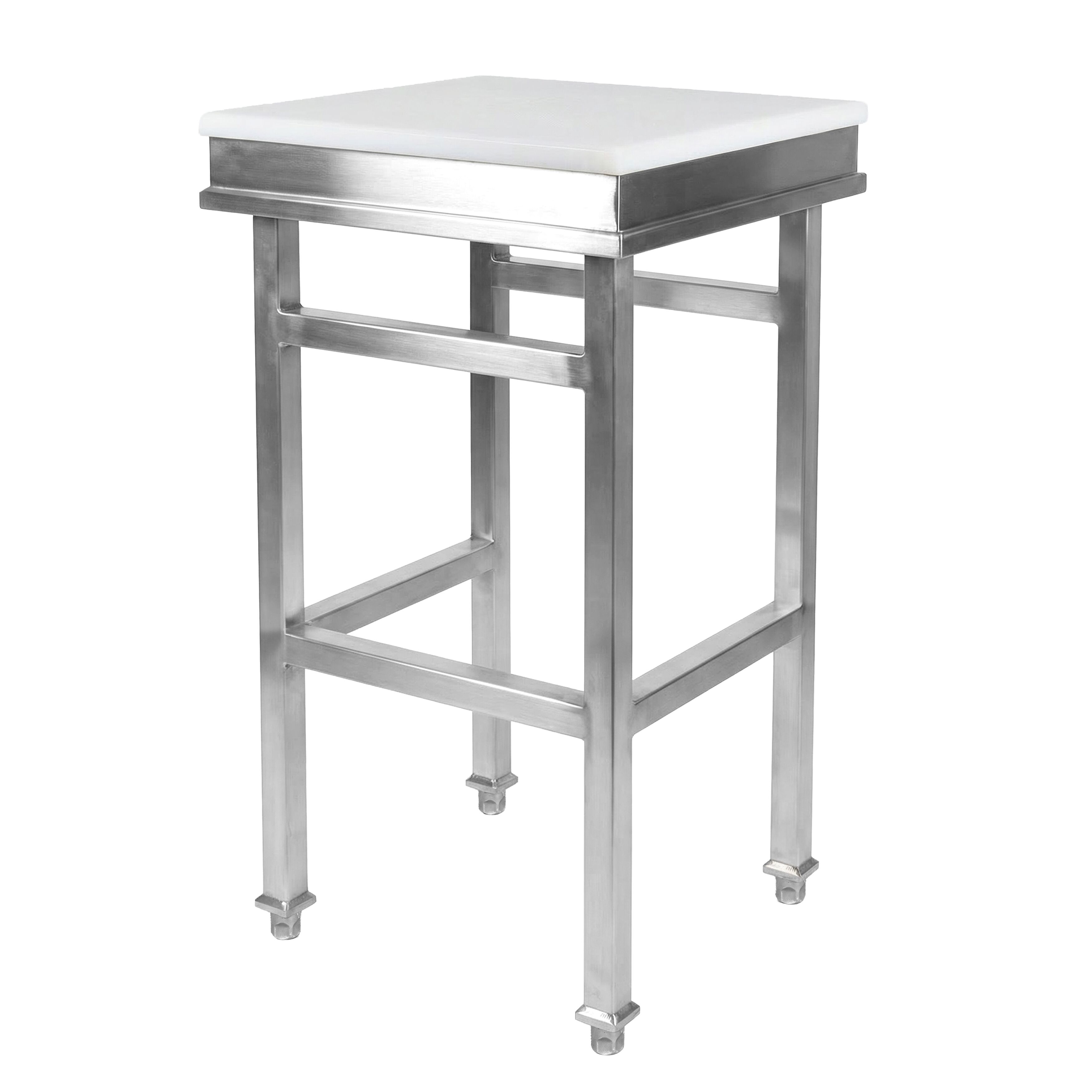 Billot de découpe en inox | plastique – 500 × 500 mm