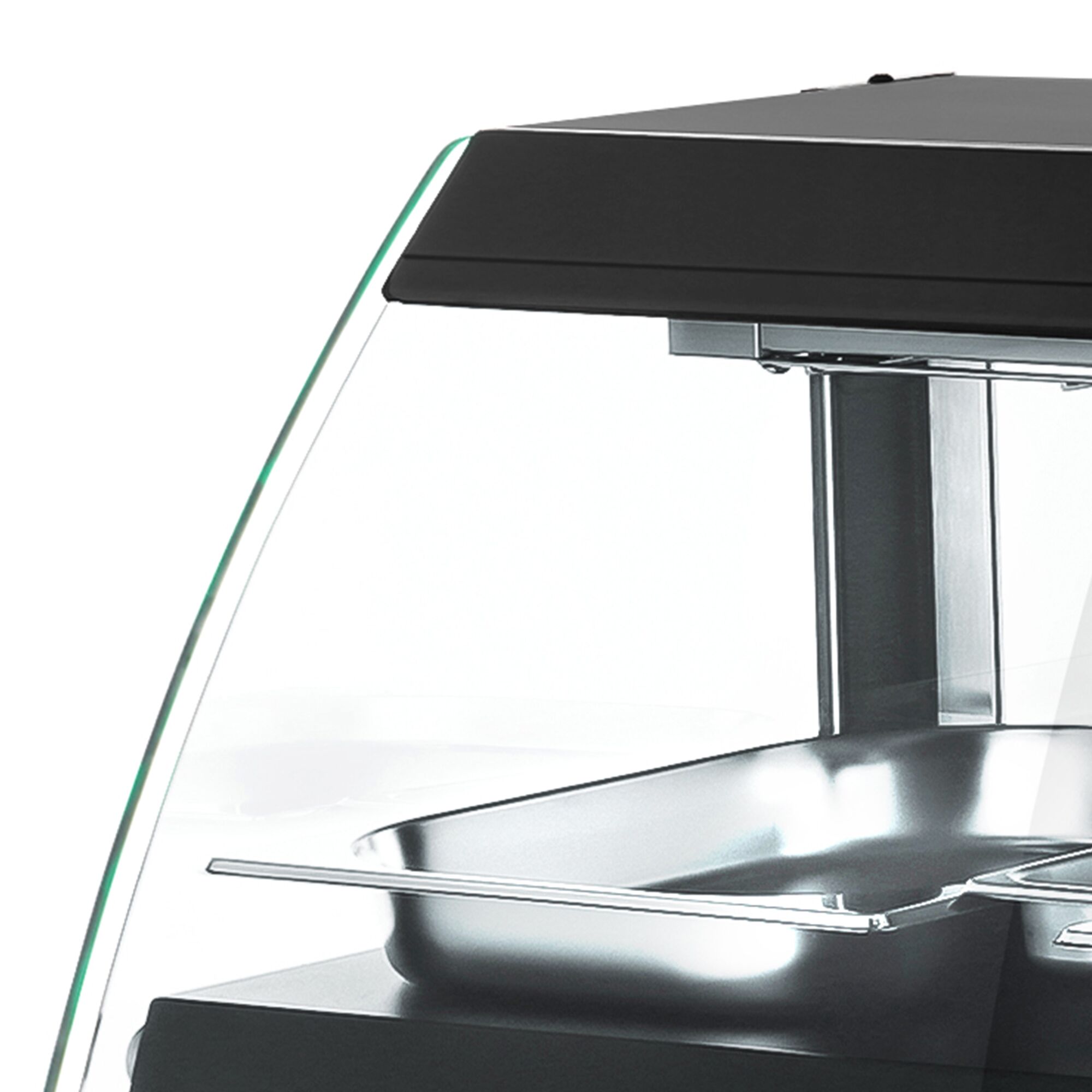 Warmhaltevitrine - 650mm - 560 Watt - mit 2 Ablagen - Schwarz