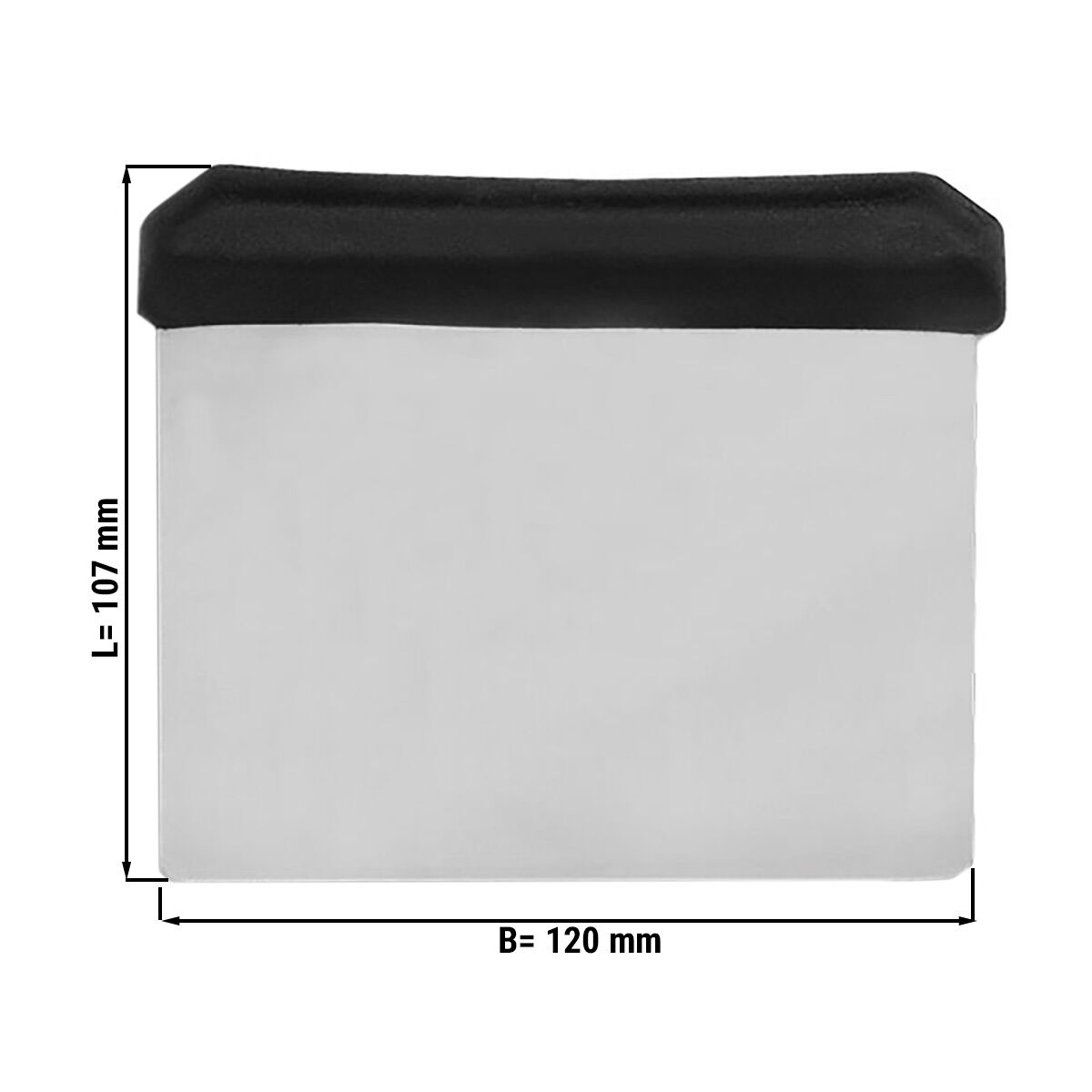 Teigschaber - 120x85mm - Schwarz