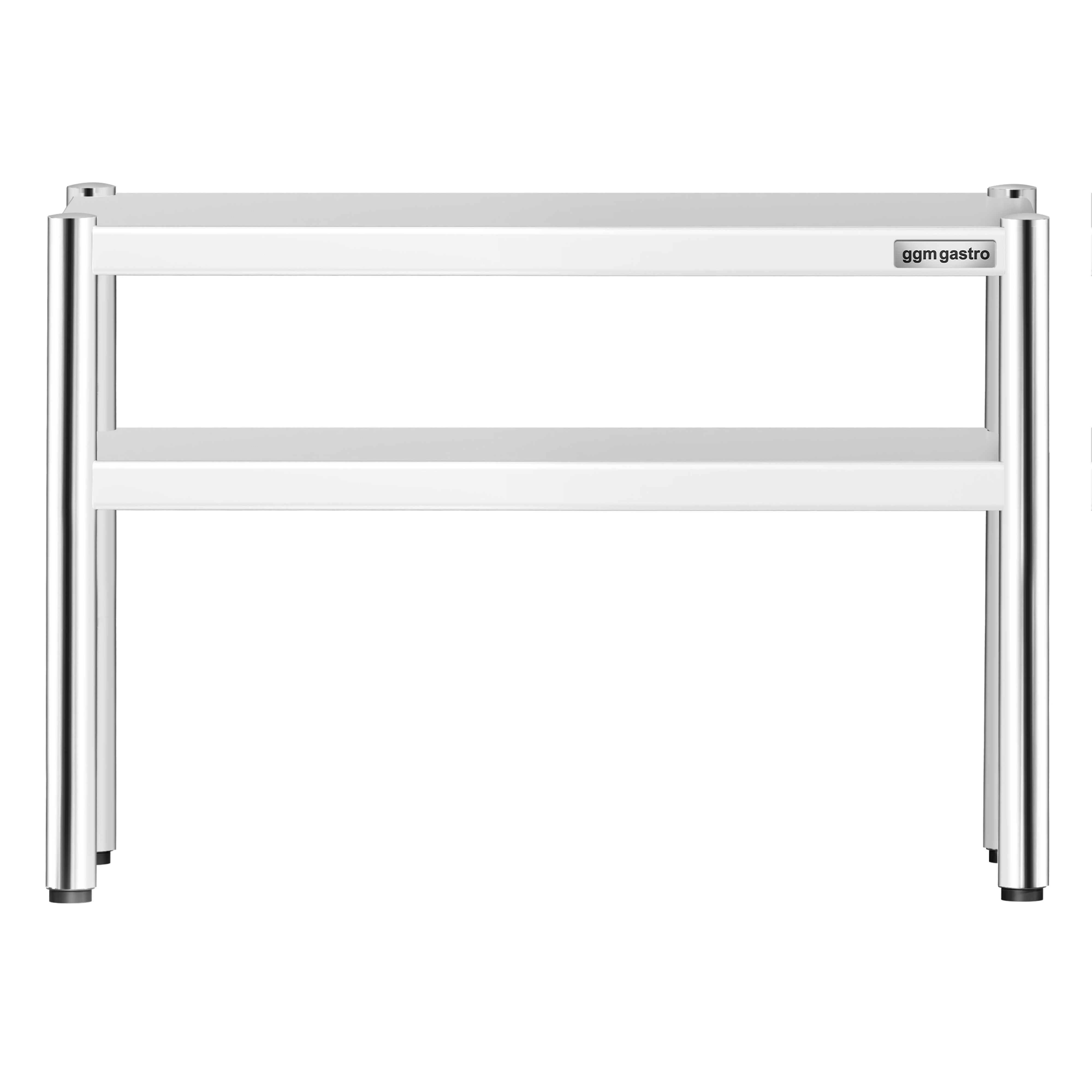 Étagère supérieure en inox – 2 niveaux – 1000 × 370 mm – hauteur réglable