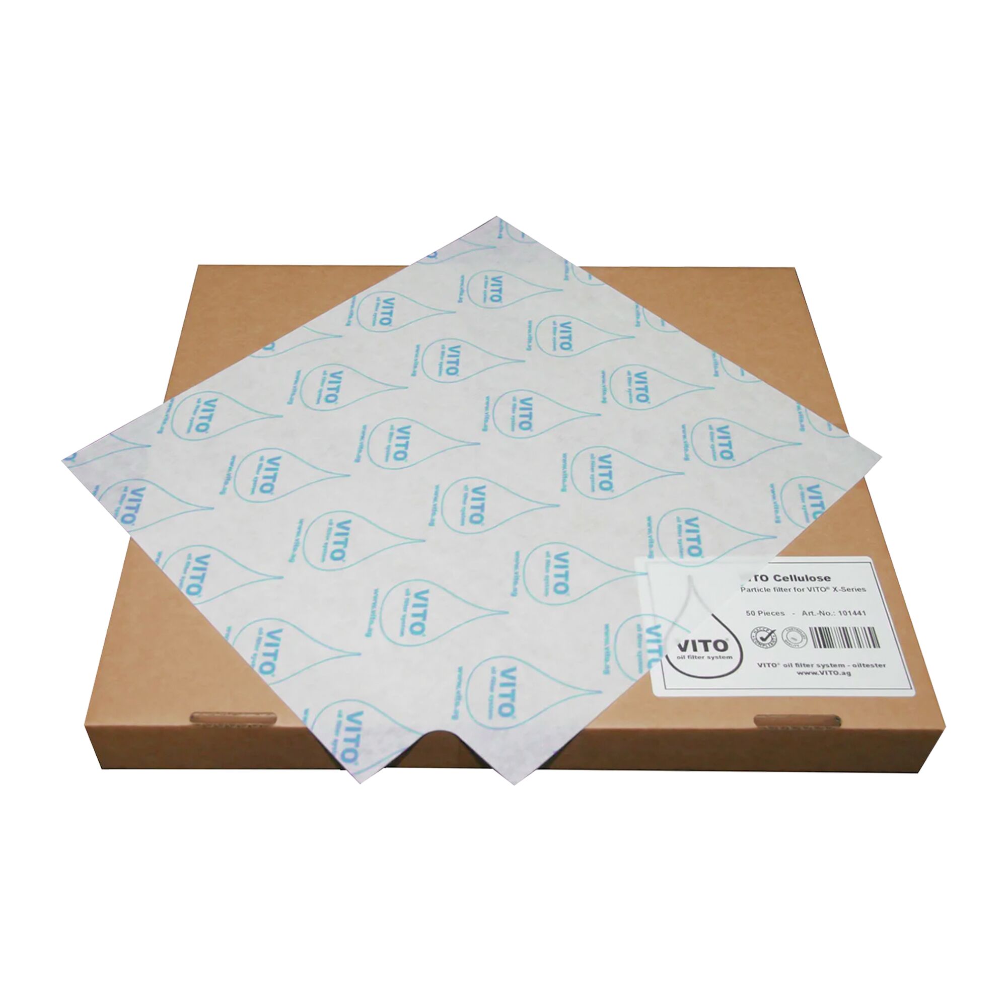 (50 pieces) Cellulose Fryer Oil Filter Papers - Fits VITO XS, XM & XL - Biodegradable