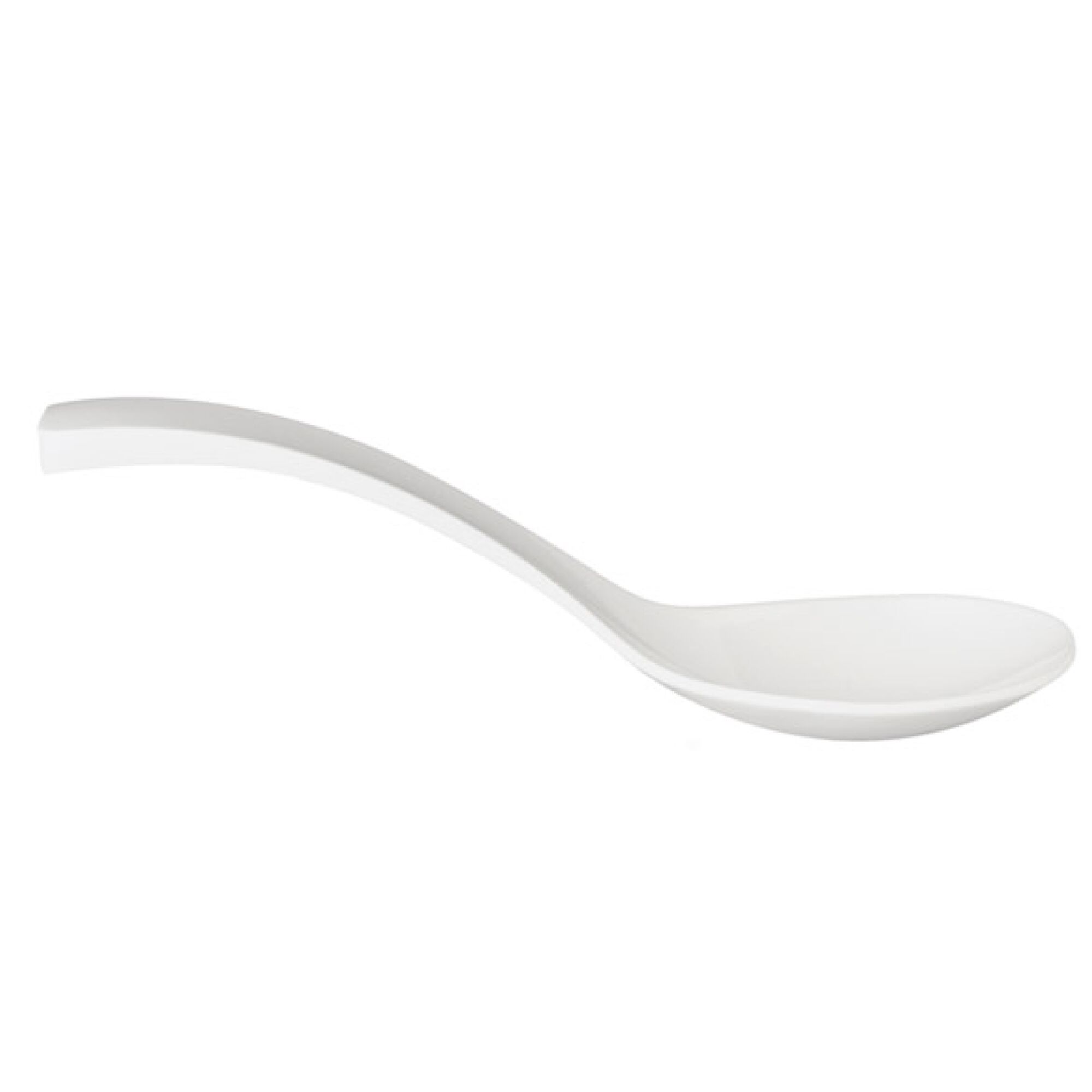 (6 pcs) Cuillère à salade - Longueur : 240mm - Mélamine - pleine - Blanc