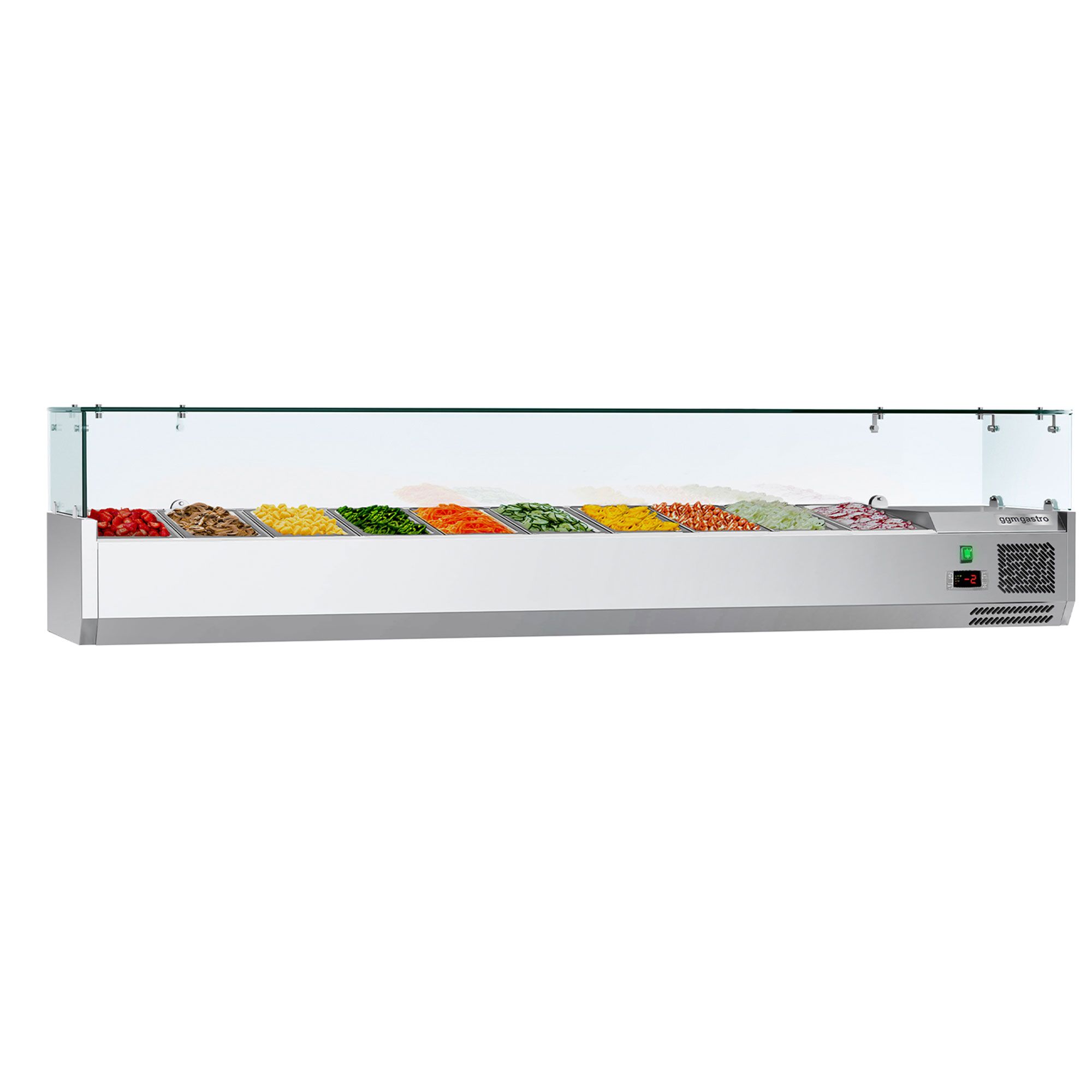 Vitrine Réfrigérée à Ingrédients ECO - 2000x335mm - 10x GN 1/4
