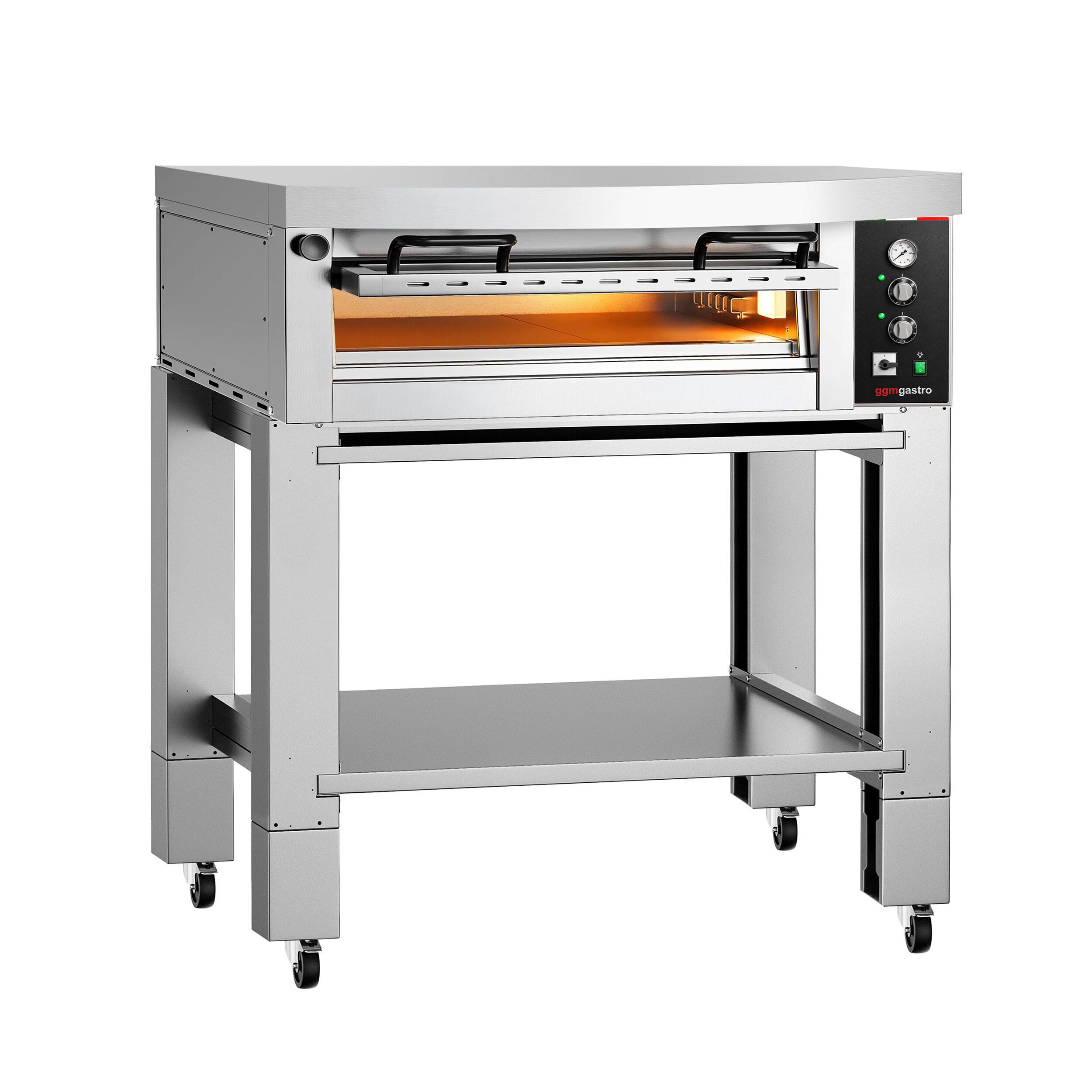 Elektro Pizzaofen Power - 4x 34 cm - Manuell - inkl. Haube & Untergestell