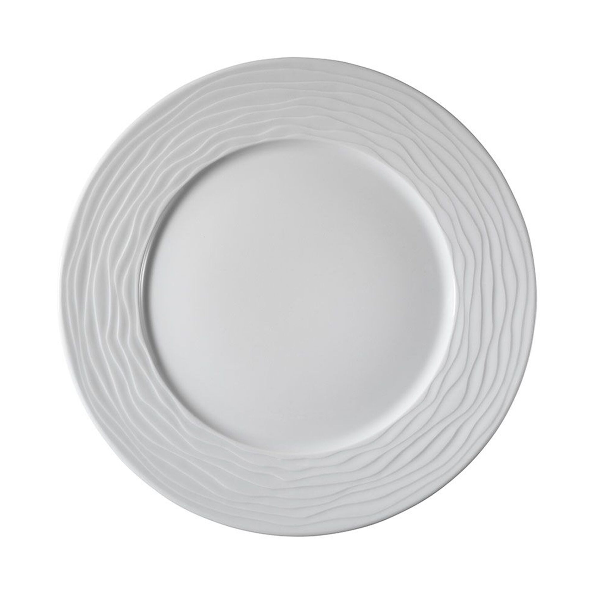 (6 pièces) SEA WAVE - Assiette - Plate - Ø 300 mm - Blanc
