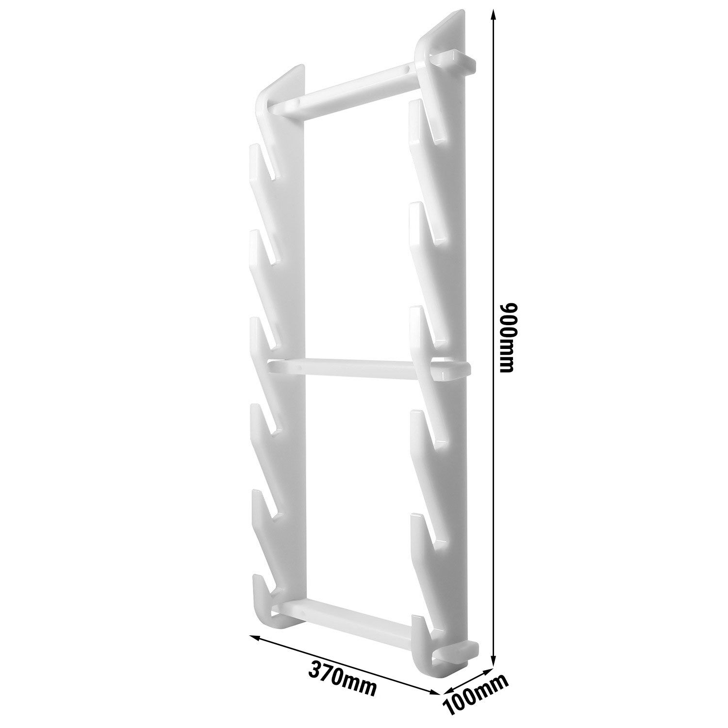 Chopping Board Rack for 20mm Boards - 6 Slots - Polyethylene - White
