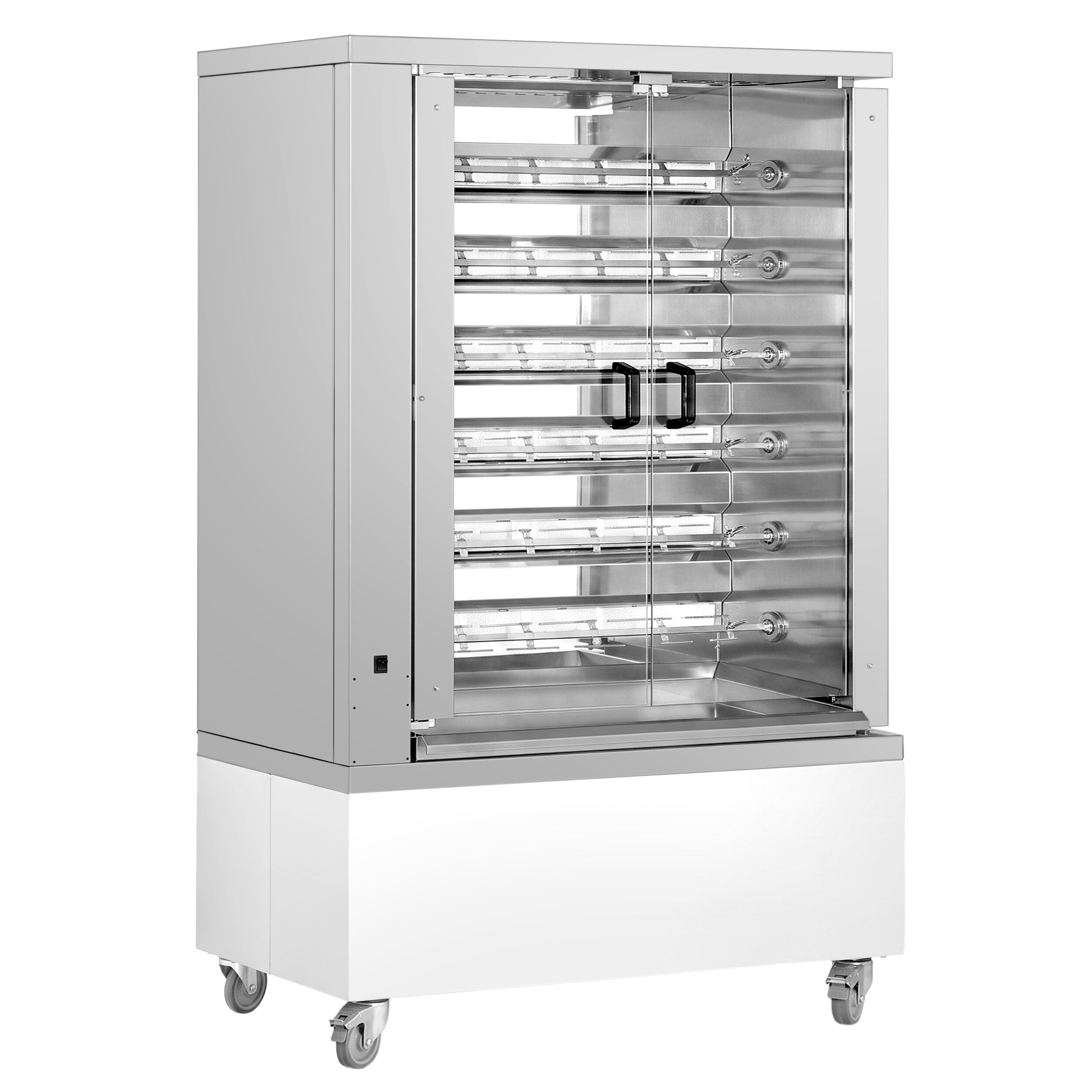 Gas kippengrill - 34,8kW - 6 spitten voor 36 kippen - crème