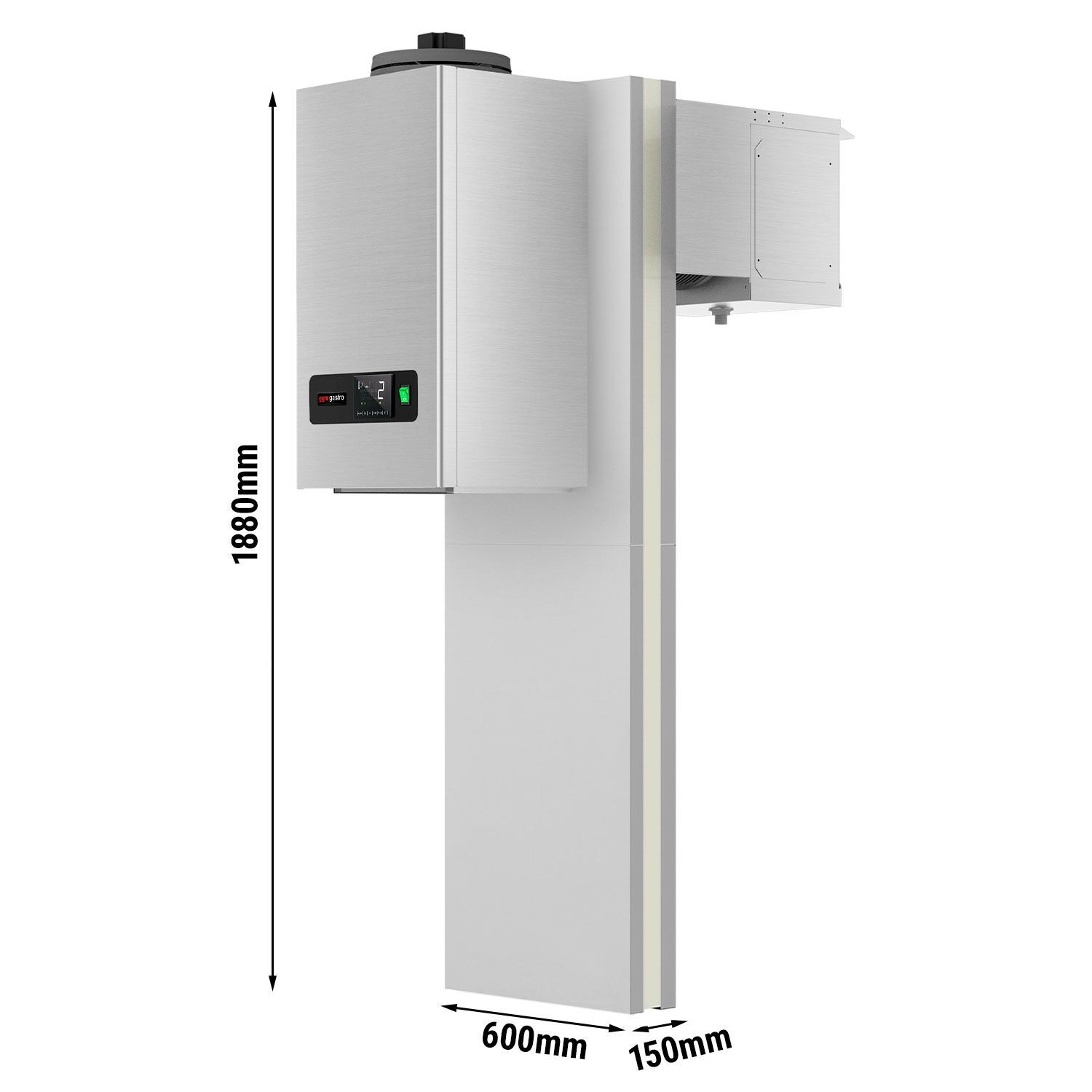 En acier inoxydable Groupe de froid négatif monobloc mural - pour volume max. 7,5m³ - 650W