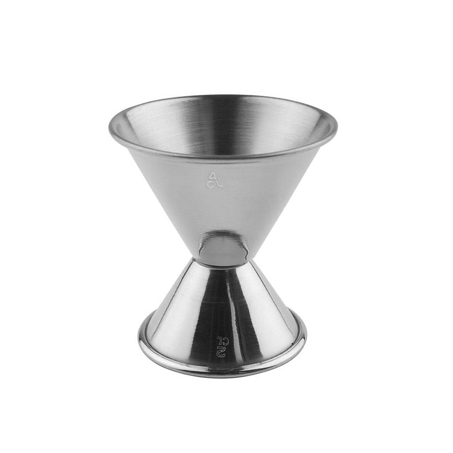 (6 pcs) Jigger double - acier inoxydable - 2cl/4cl (20/40 ml) - graduations extérieures