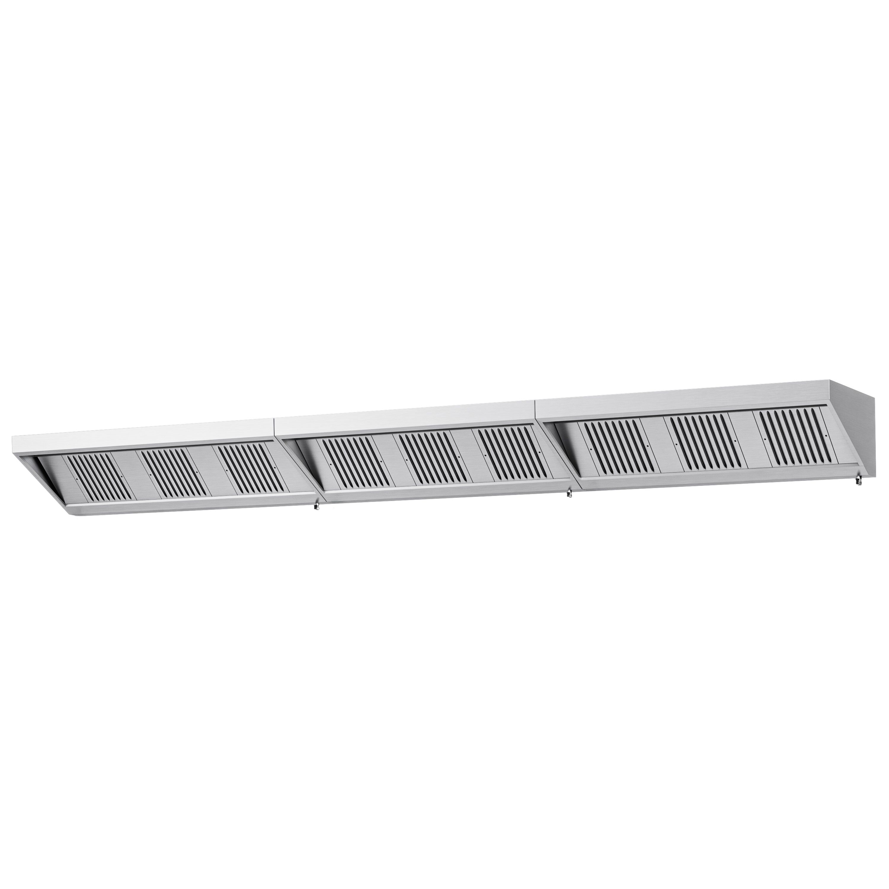 Fali elszívóernyő - 5600 mm - 700 mm mély - Labirintszűrő és világítás - motor nélkül