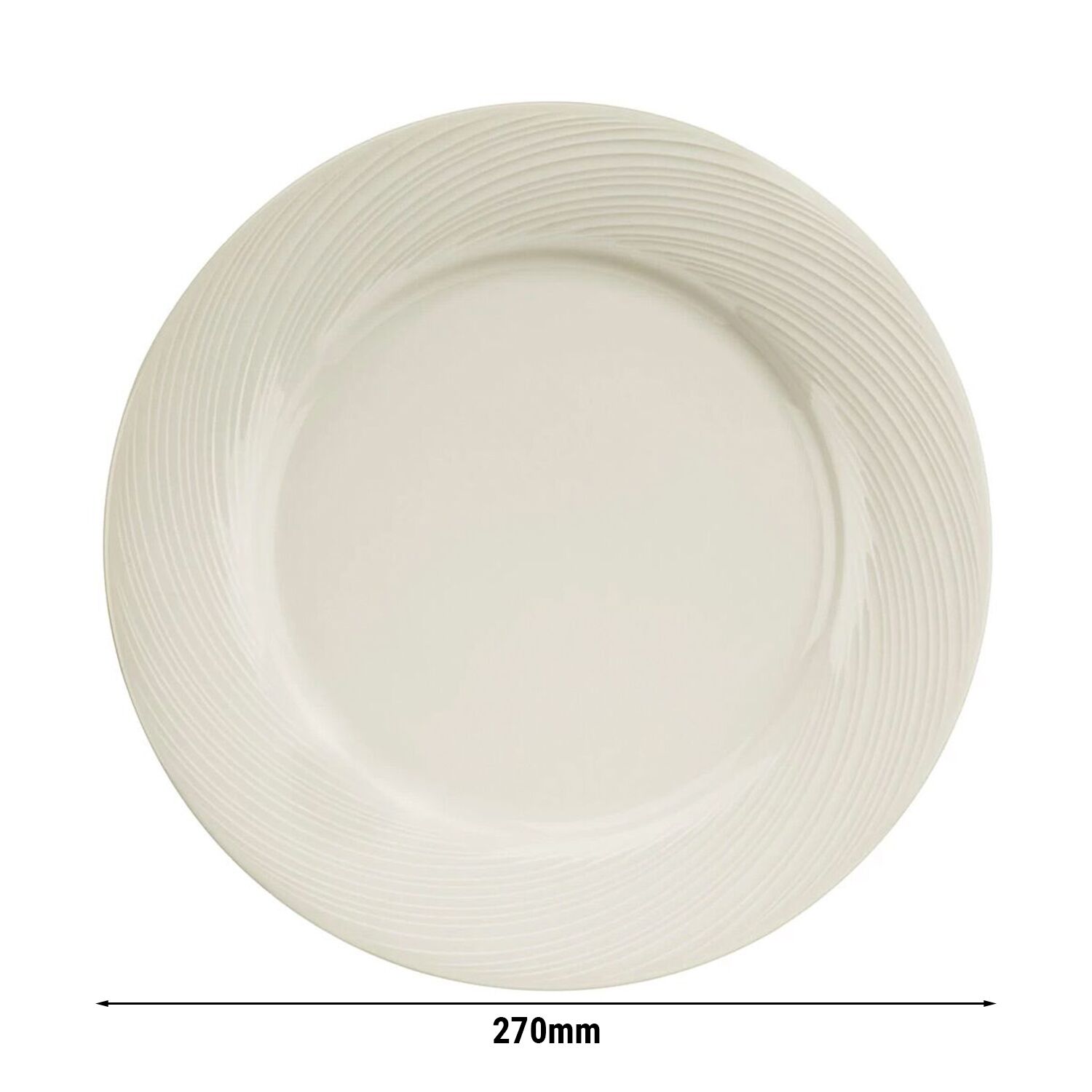(12 pièces) SEMPRE - Assiette - Plate - Ø 270 mm - Crème