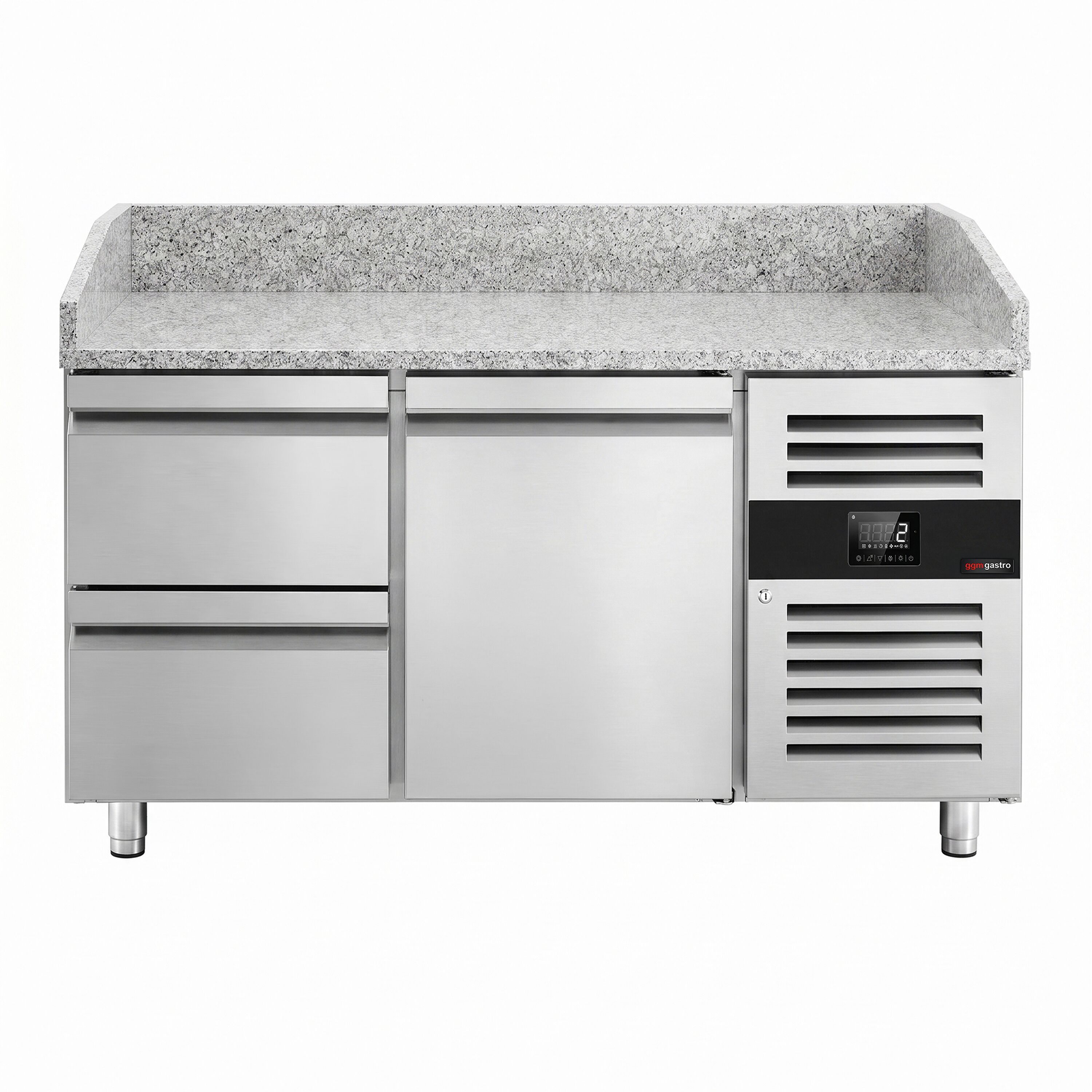 ECO pizza-hűtőpult – 1500x800 mm – 1 ajtóval és 2 fiókkal