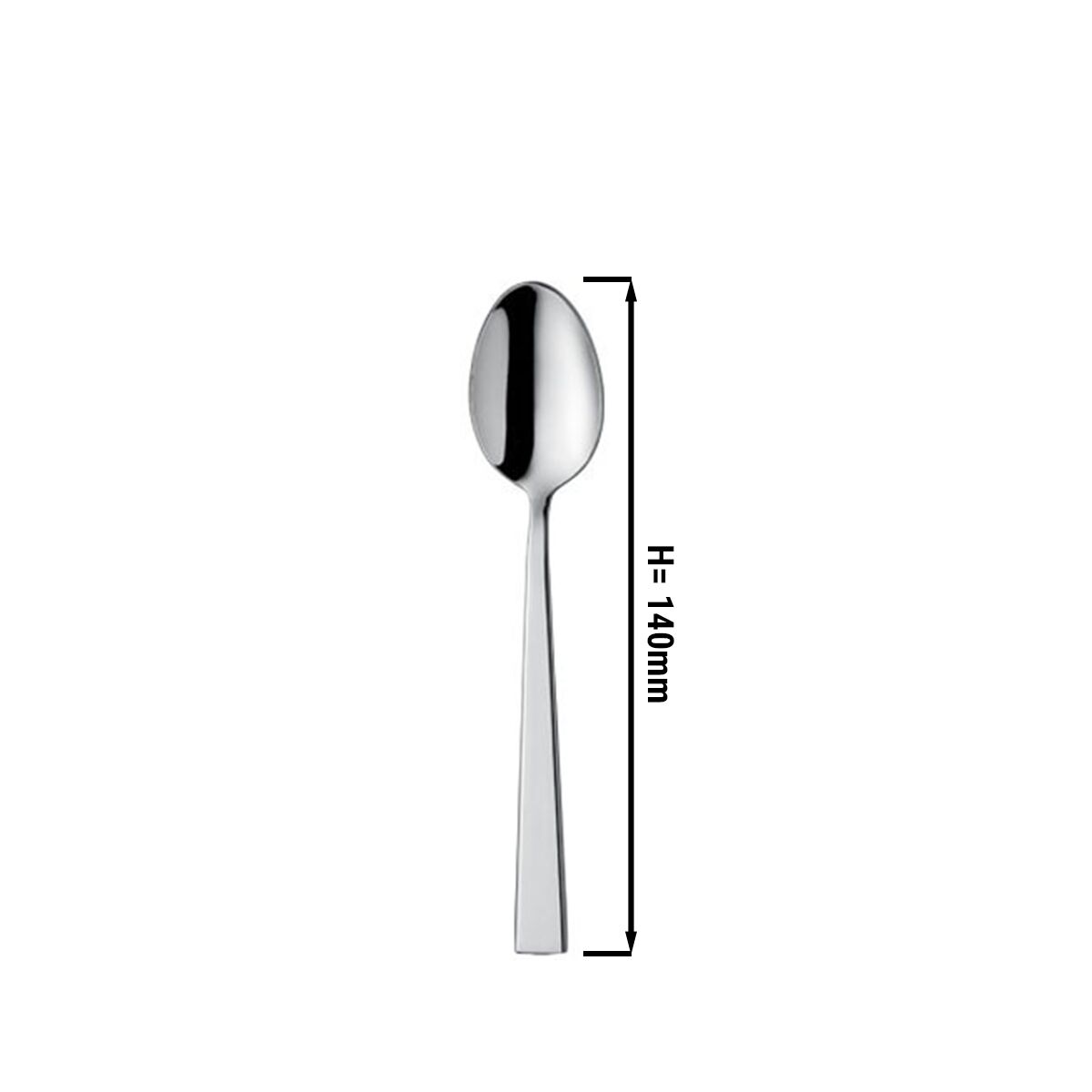(12 pcs) Cuillère à dessert Luca - Acier inoxydable 18/10 - 140mm - Brillant - 12 pièces