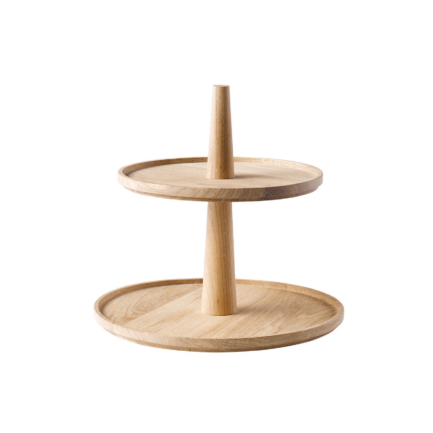 Présentoir buffet - VALO - Bois de chêne - Brun - rond - Hauteur:280mm