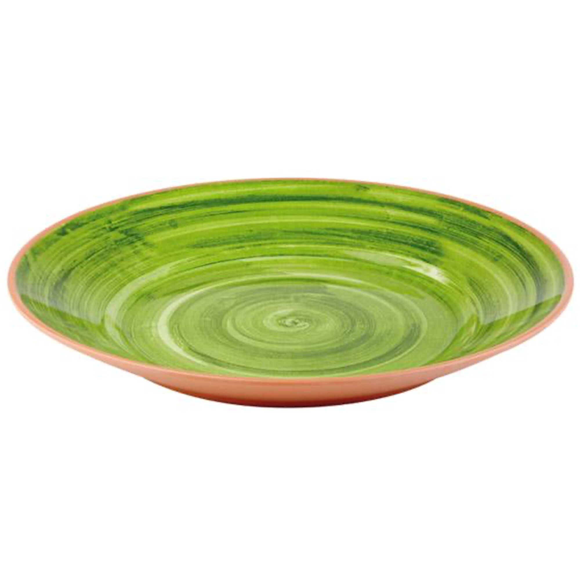 (6 pcs) Plateau de présentation - LA VIDA - Mélamine - Ø405mm - Hauteur:55mm - Vert - empilable, compatible lave-vaisselle