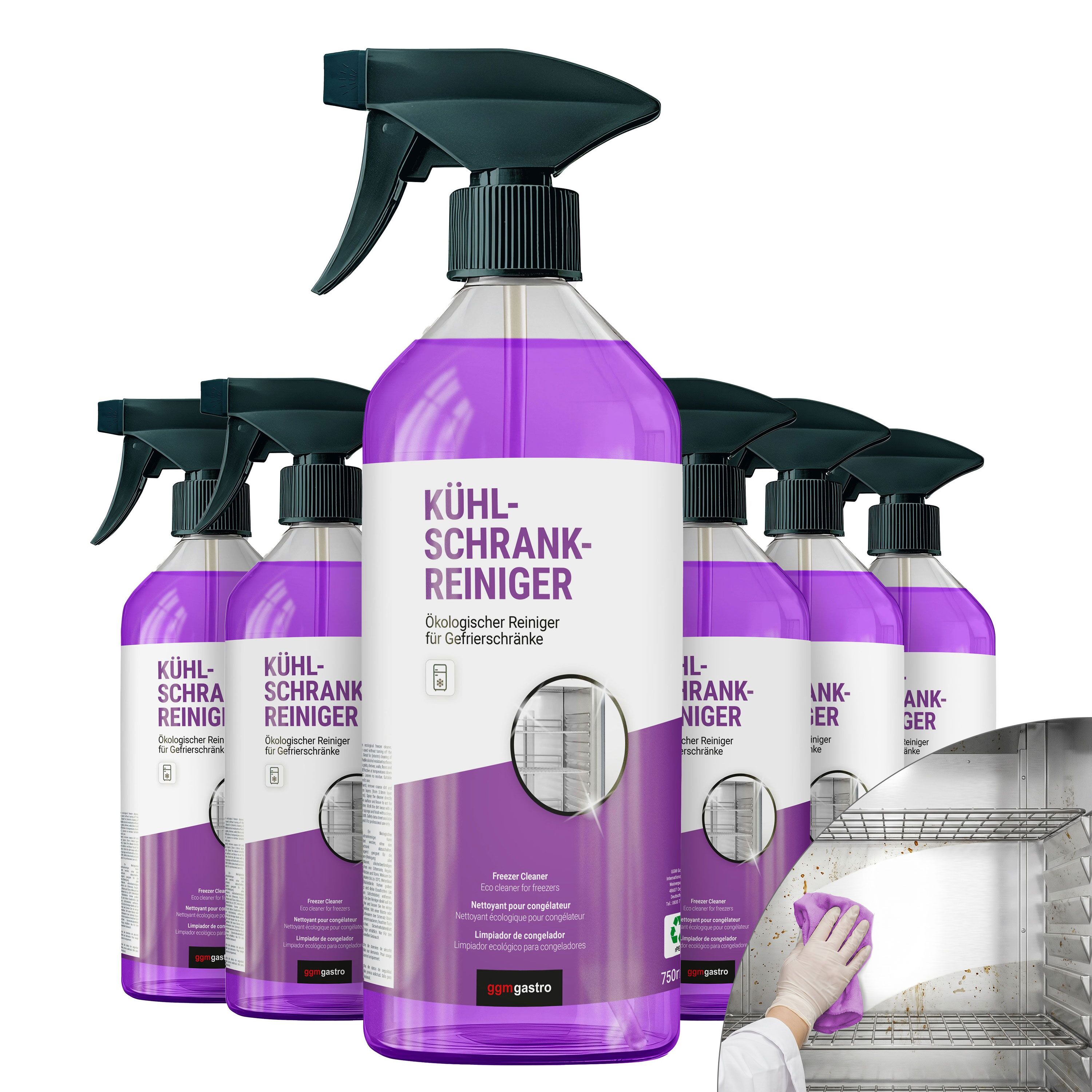 (6 pcs) Nettoyant pour réfrigérateur & congélateur (liquide) - pour brillance sans traces - à 6x750ml