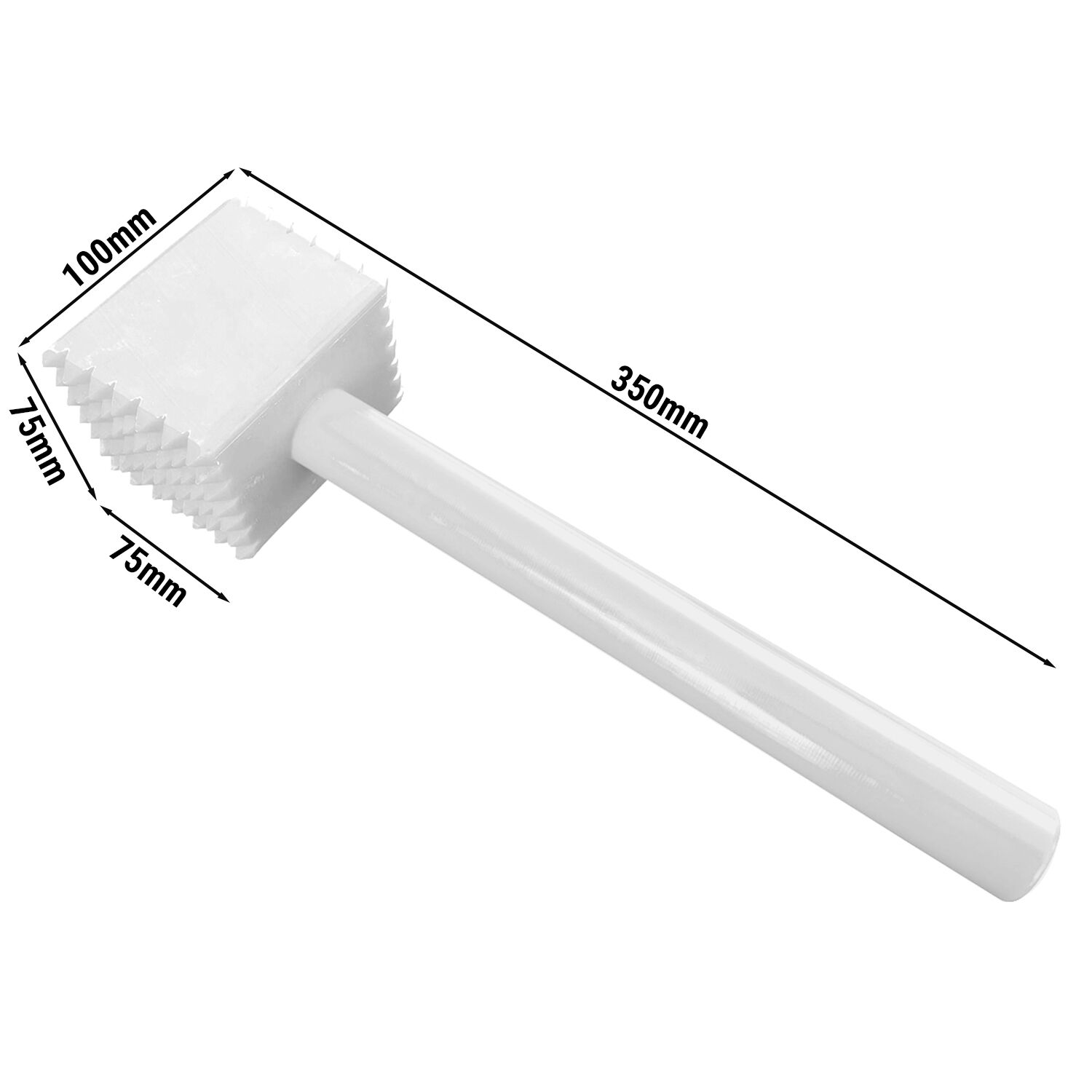 Attendrisseur à viande – carré – plastique – Blanc