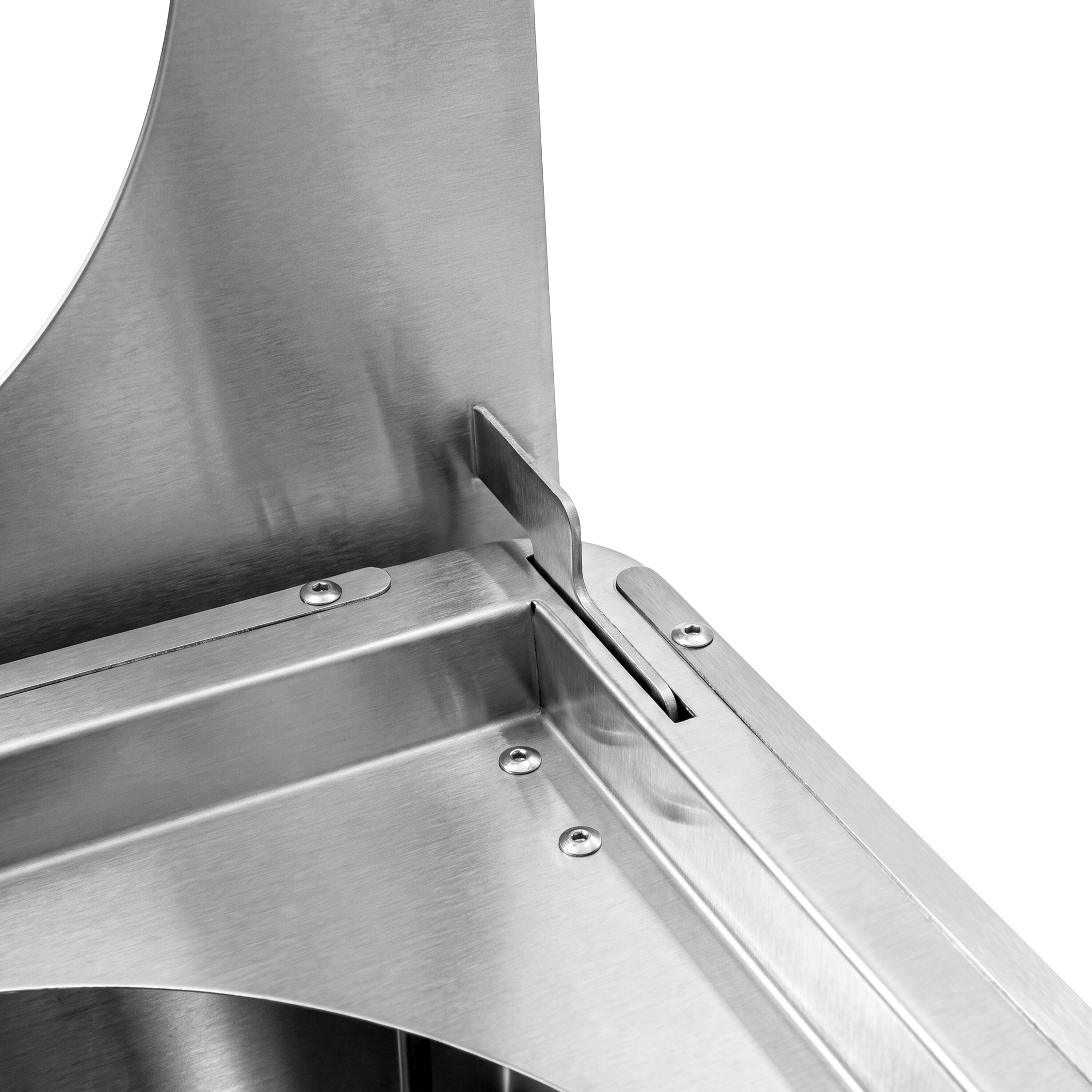 Waste sorting system – 3 bins, 30 litres each – stainless steel – with 4 castors