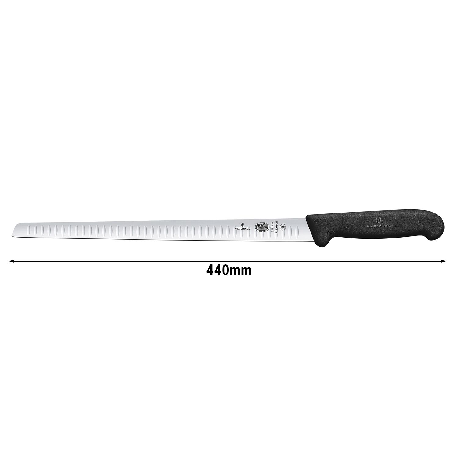 VICTORINOX | FIBROX - Couteau à saumon avec alvéoles - Lame: 300 mm