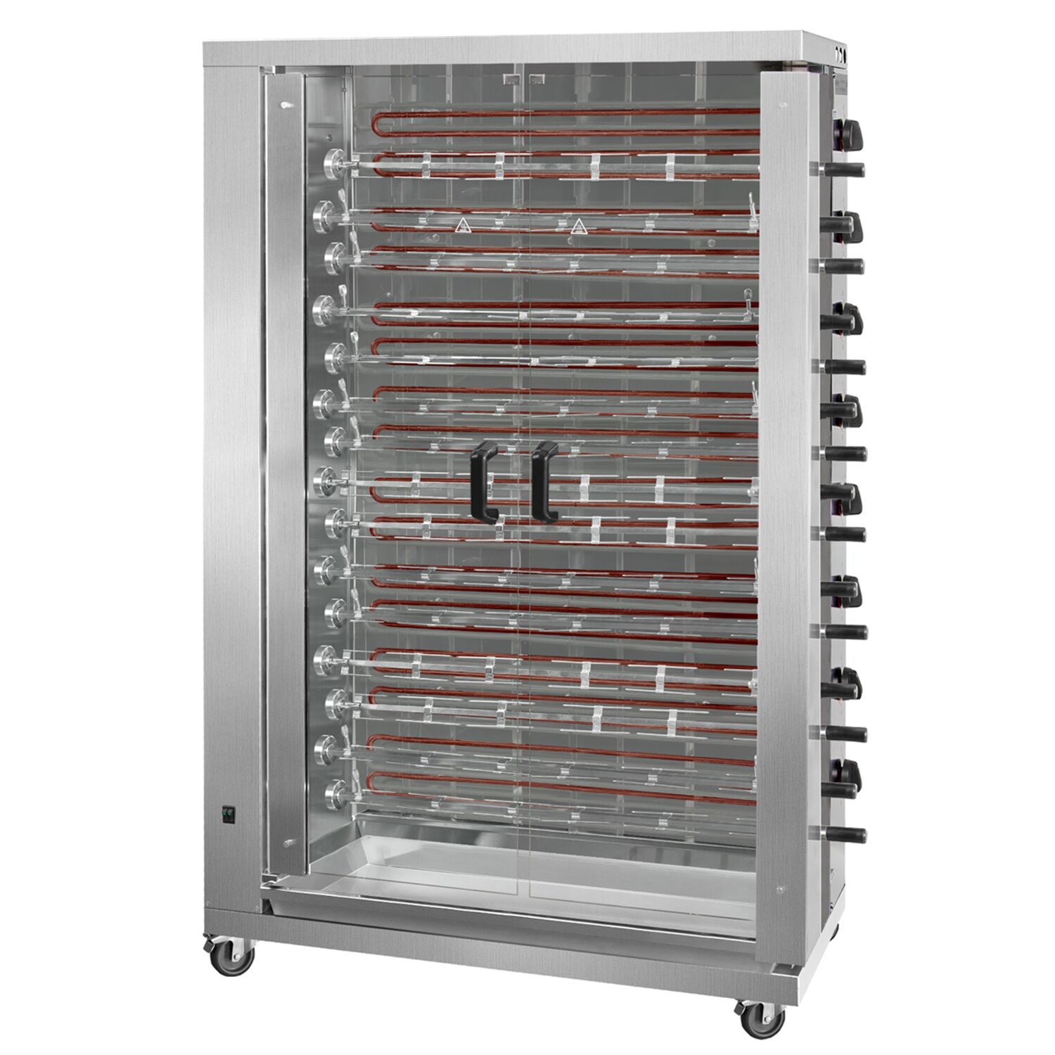 Elétrico Rotativo Assador de frangos - 38,4kW - com 15 espetos para até 90 frangos