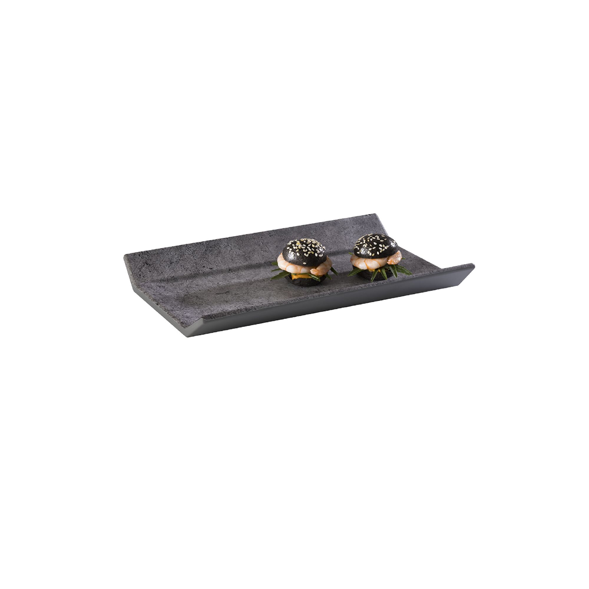 (6 pièces) Plateau GN 1/4 – ELEMENT – Mélamine – Hauteur : 35 mm – Gris