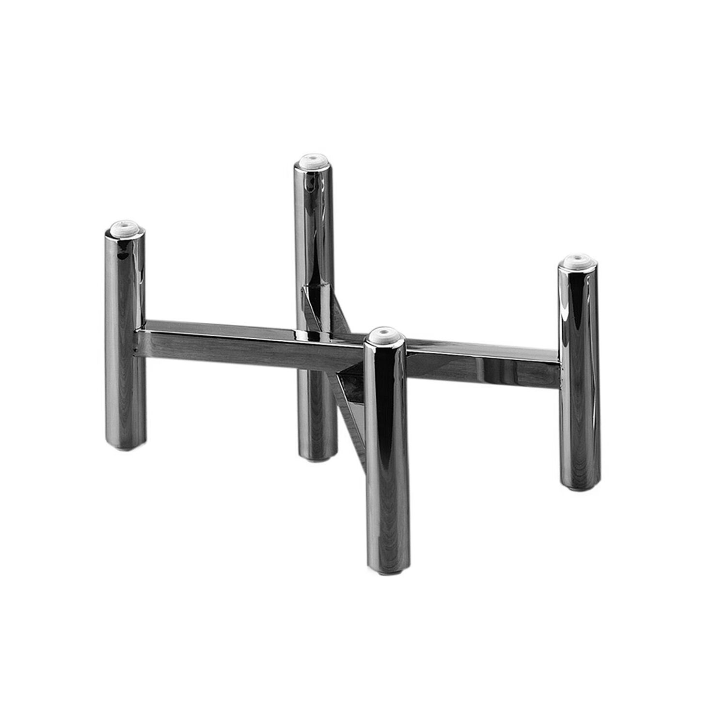 (3 uds) Soporte de buffet - plegable - Altura: 70mm - acero inoxidable - cromado - compatible con platos y bandejas desde 210mm