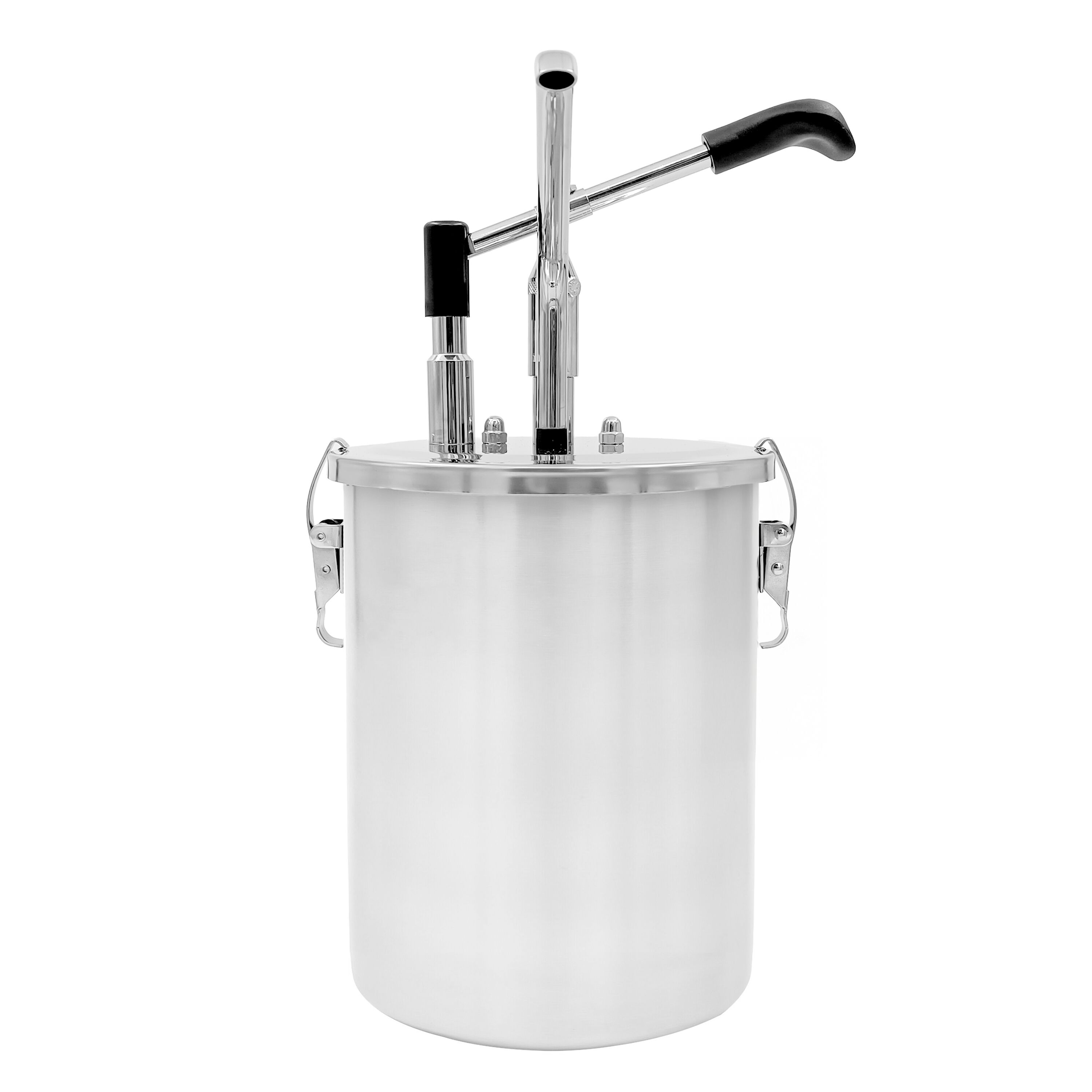 Distributeur de sauce - 8L - à levier - dosage réglable - acier inoxydable - 215x430mm - avec cuve