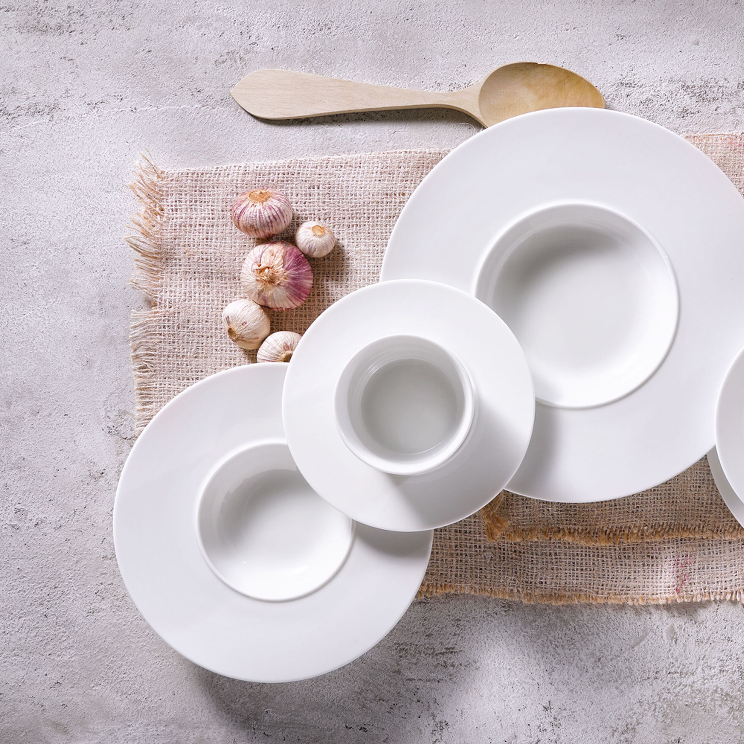 (6 pièces) WHITE DELIGHT - Assiette à pâtes - Ø 240 mm - Blanc