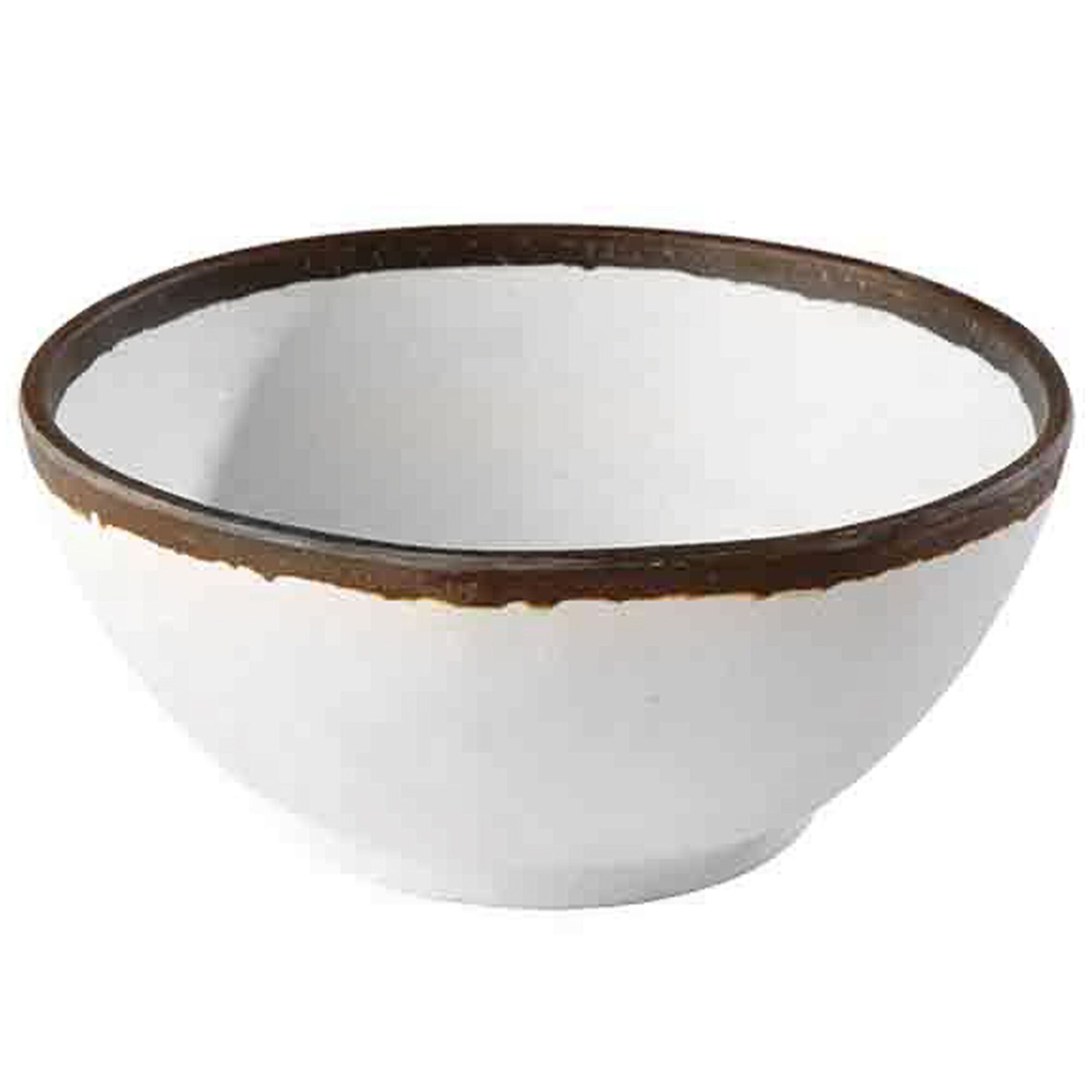(6 pcs) Coupe - CROCKER - Mélamine - 700ml - carré - 160x160mm - Profondeur : 70mm - Blanc/Brun