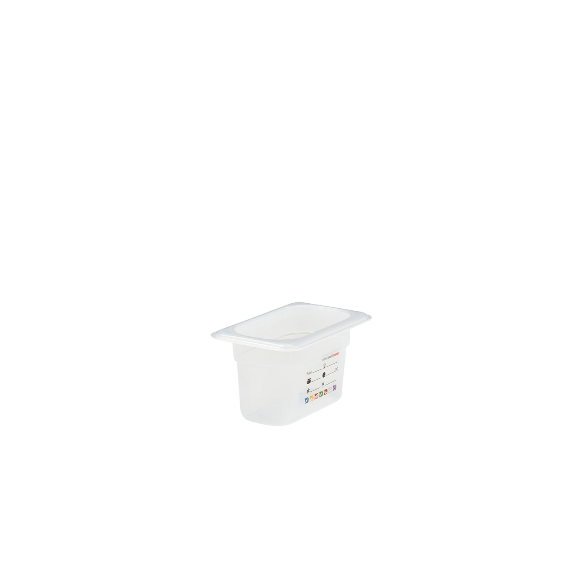 (6 pièces) CAMBRO | SafeTrak - Récipients en polypropylène GN 1/9 - laiteux - Hauteur : 100mm